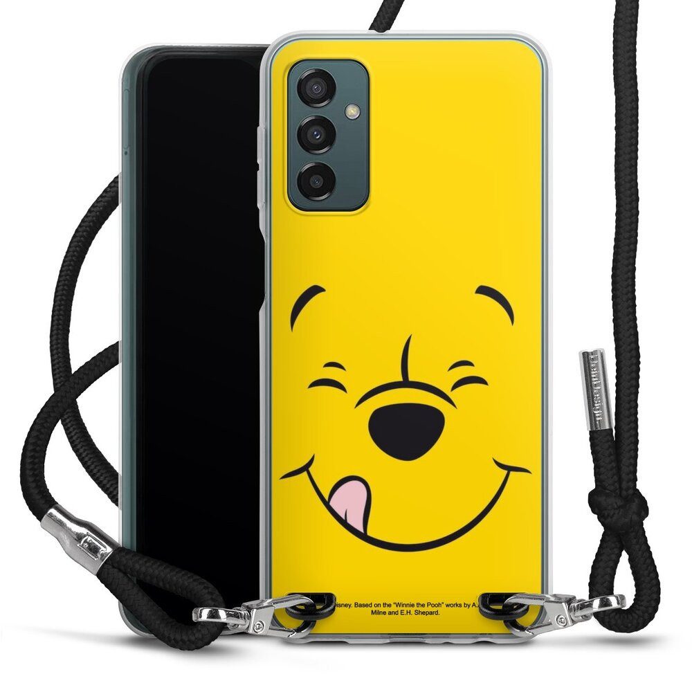 DeinDesign Handyhülle Winnie Puuh Offizielles Lizenzprodukt Disney Puuh Closeup, Samsung Galaxy M23 5G Handykette Hülle mit Band Case zum Umhängen