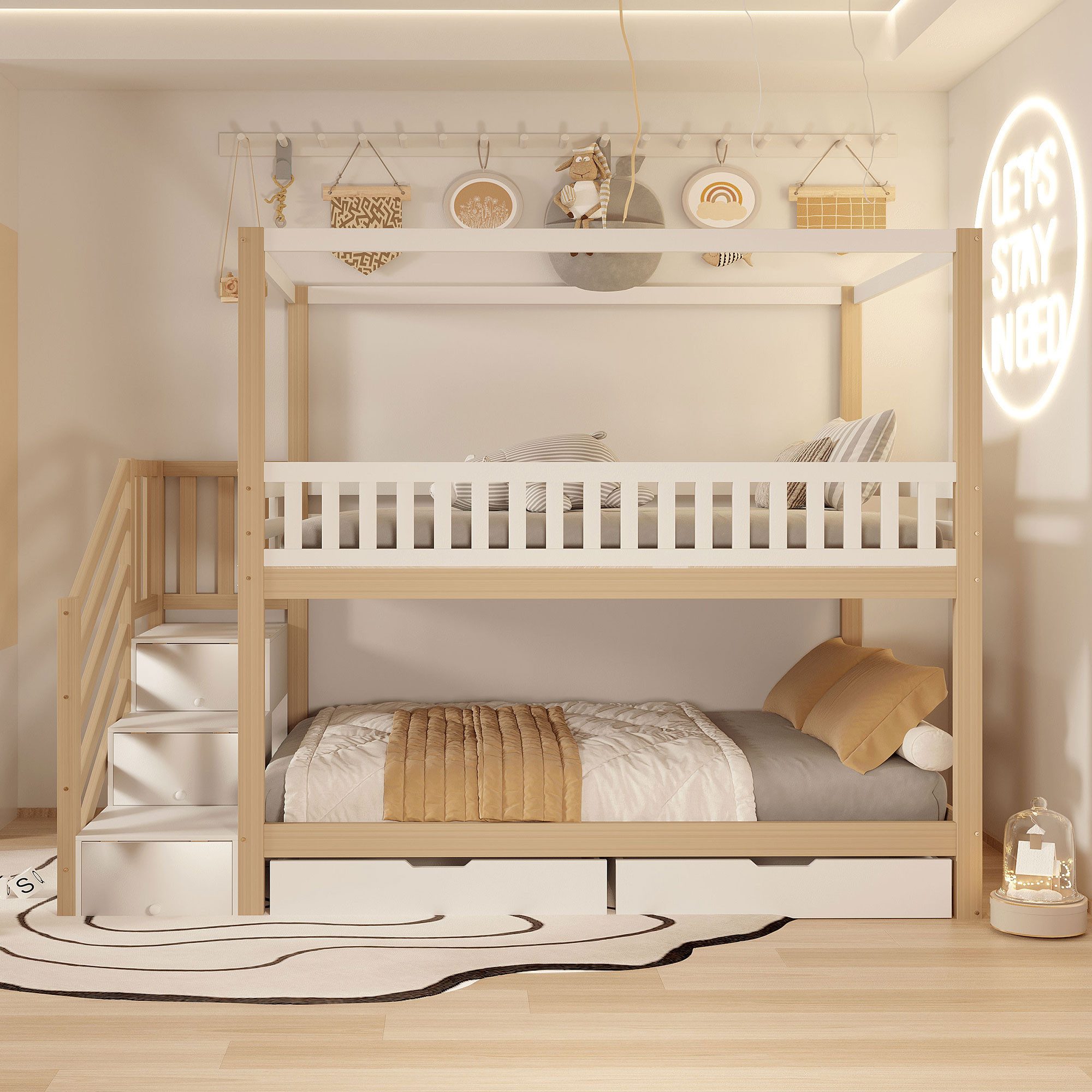 Merax Etagenbett (1-St., Kinderbett Jugendbett Stockbett günstig online kaufen