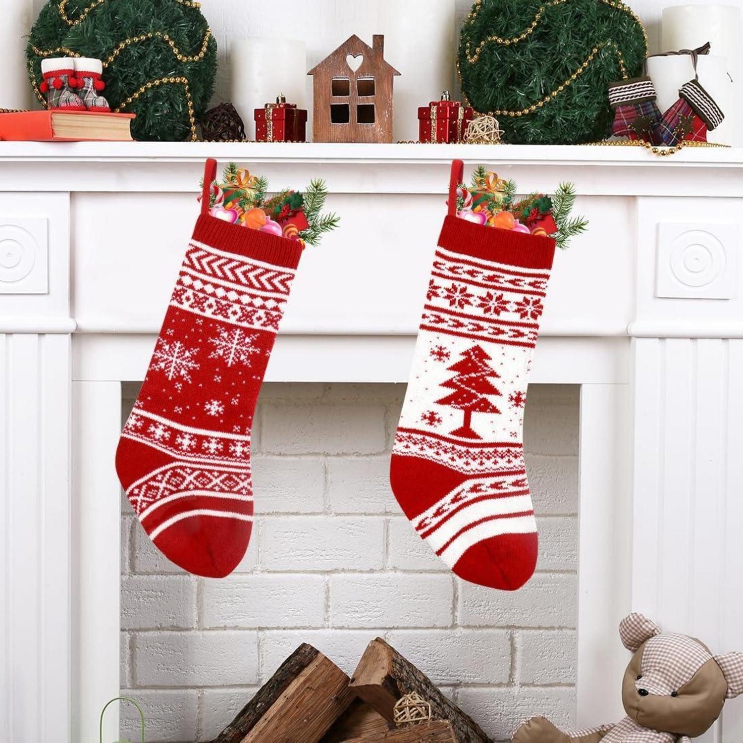 LuxusKollektion Nikolausstiefel Weihnachtsstrümpfe 2er-Set (2 St)