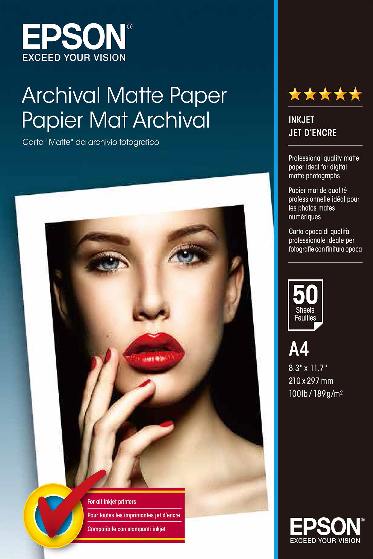 Epson Archivpapier matt C13S041342 (A4-50 Blatt) Tintenpatrone