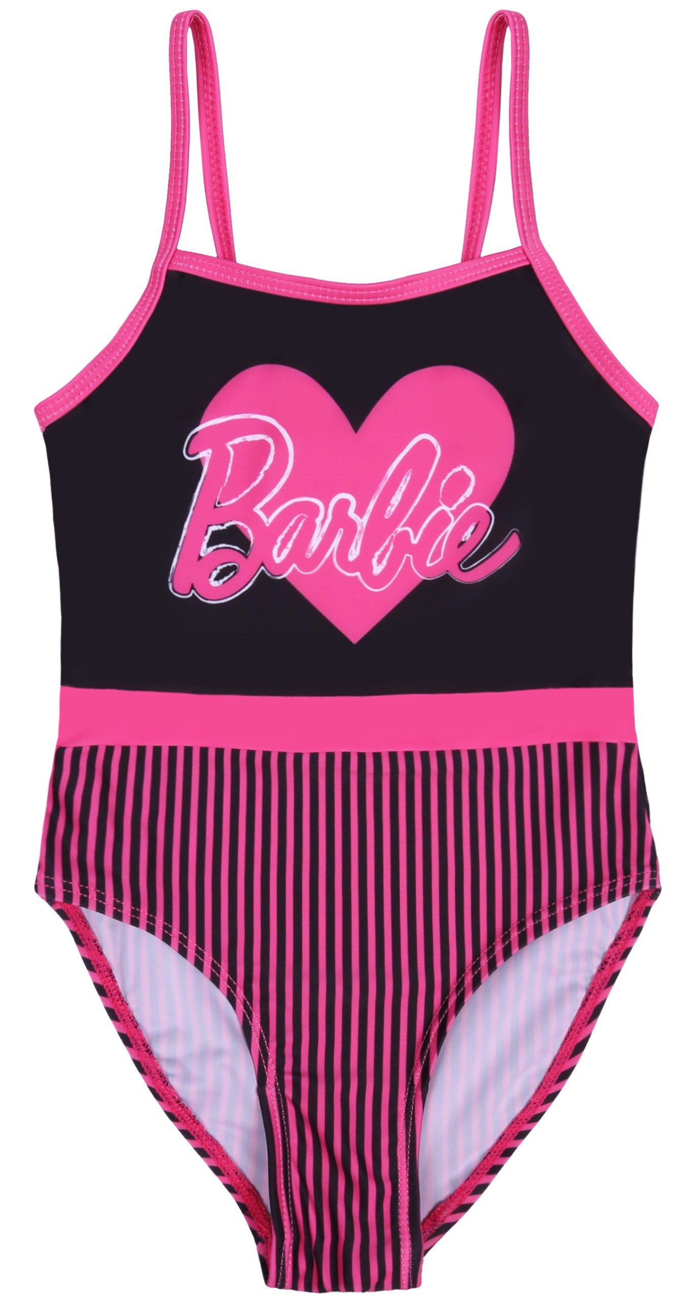 Sarcia.eu Badekleid Schwarz-rosa, einteiliger Badeanzug Barbie 6-7 Jahre