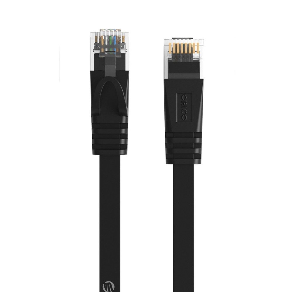 ORICO Flachkabel Patchkabel Ethernetkabel Netzwerkkabel, RJ45, RJ45 (100.0 cm), CAT6, 1000 Mbit/s, flach 1,47 mm, vergoldete Kontakte