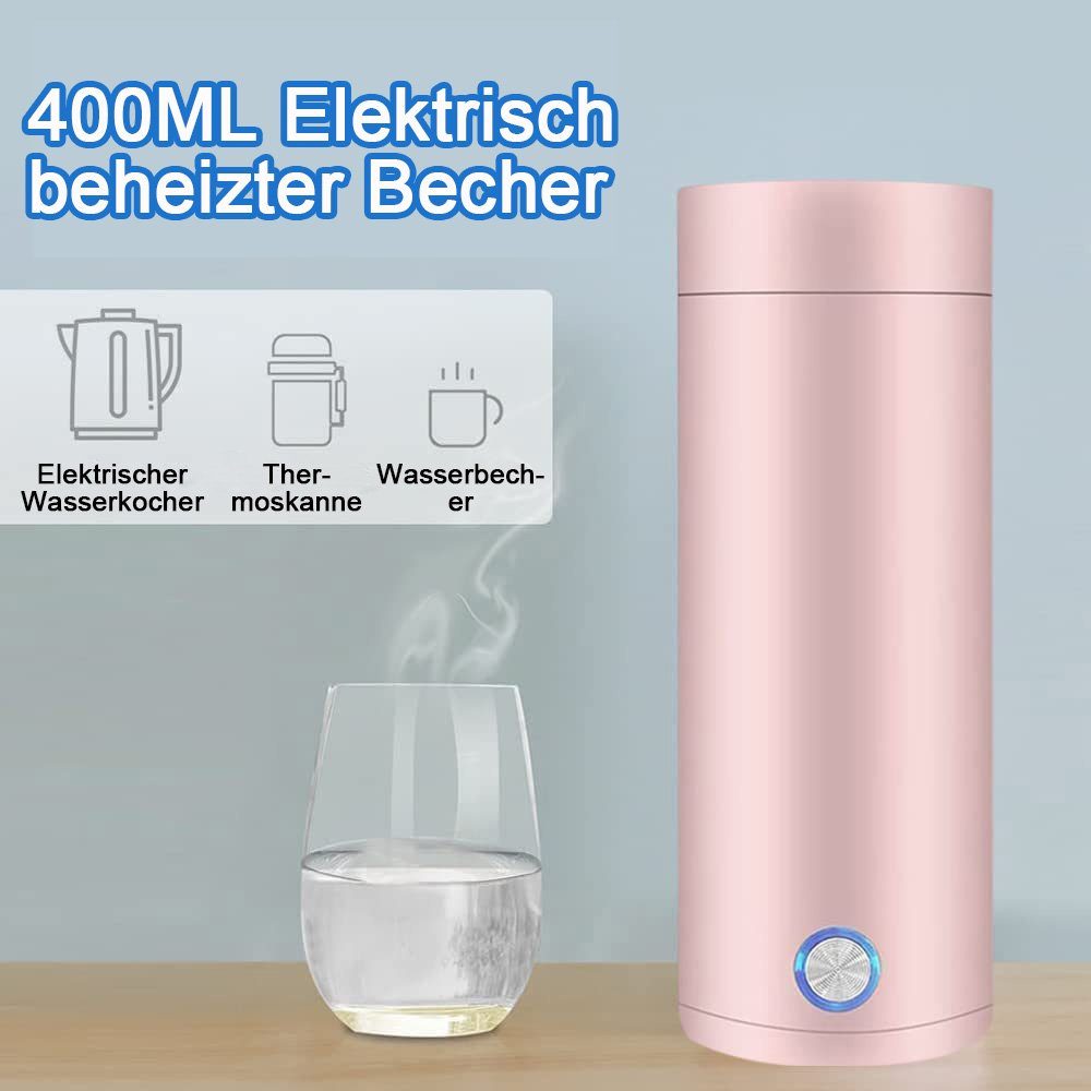 Wasserkocher Rosa Wasserkocher zggzerg Tragbarer Reise-Wasserkocher Reisewasserkocher,Mini Elektrisch