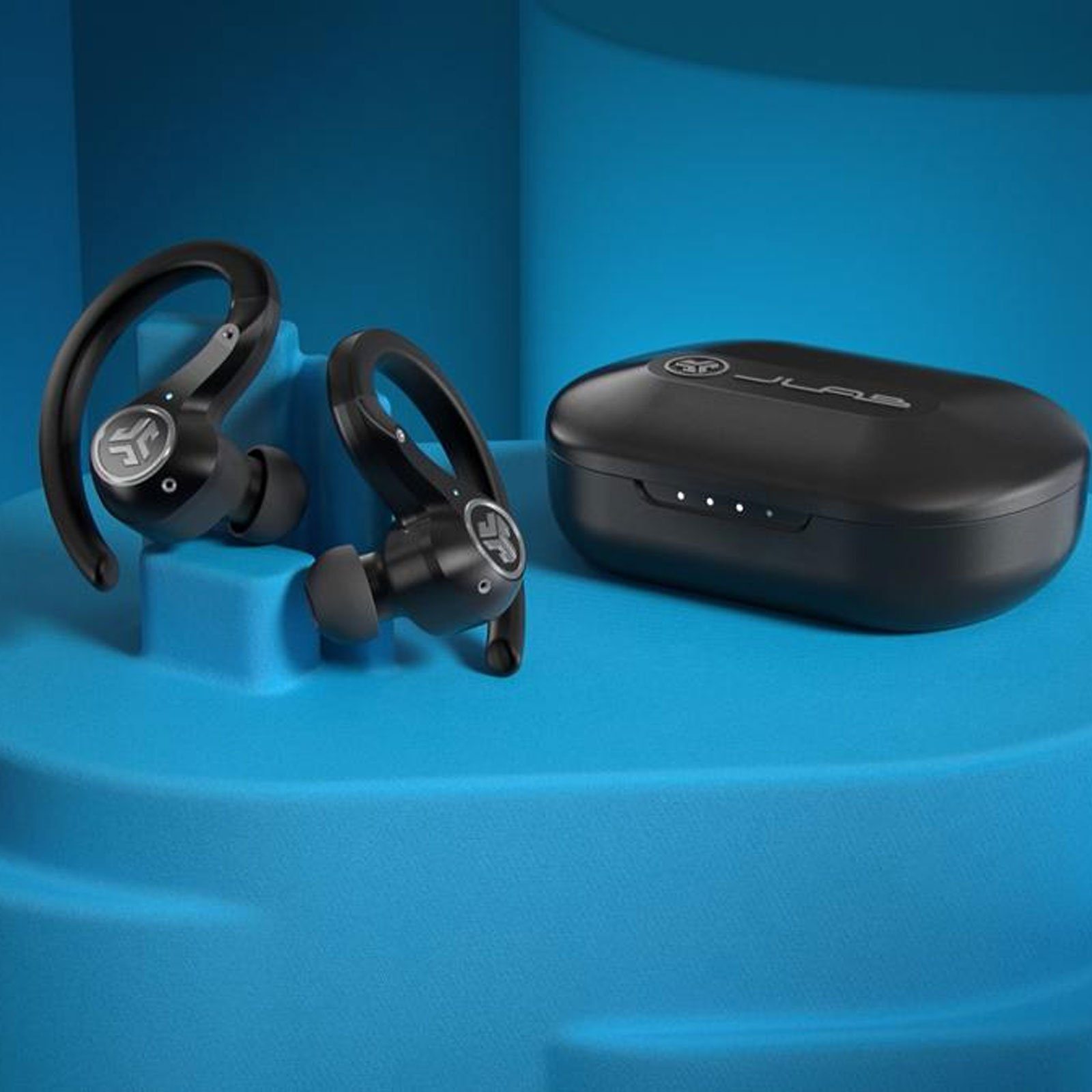 ANC Air Sport Epic USB-Ladegehäuse) mit Earbuds TWS, Wireless, Jlab (True In-Ear-Kopfhörer Ohrbügel,