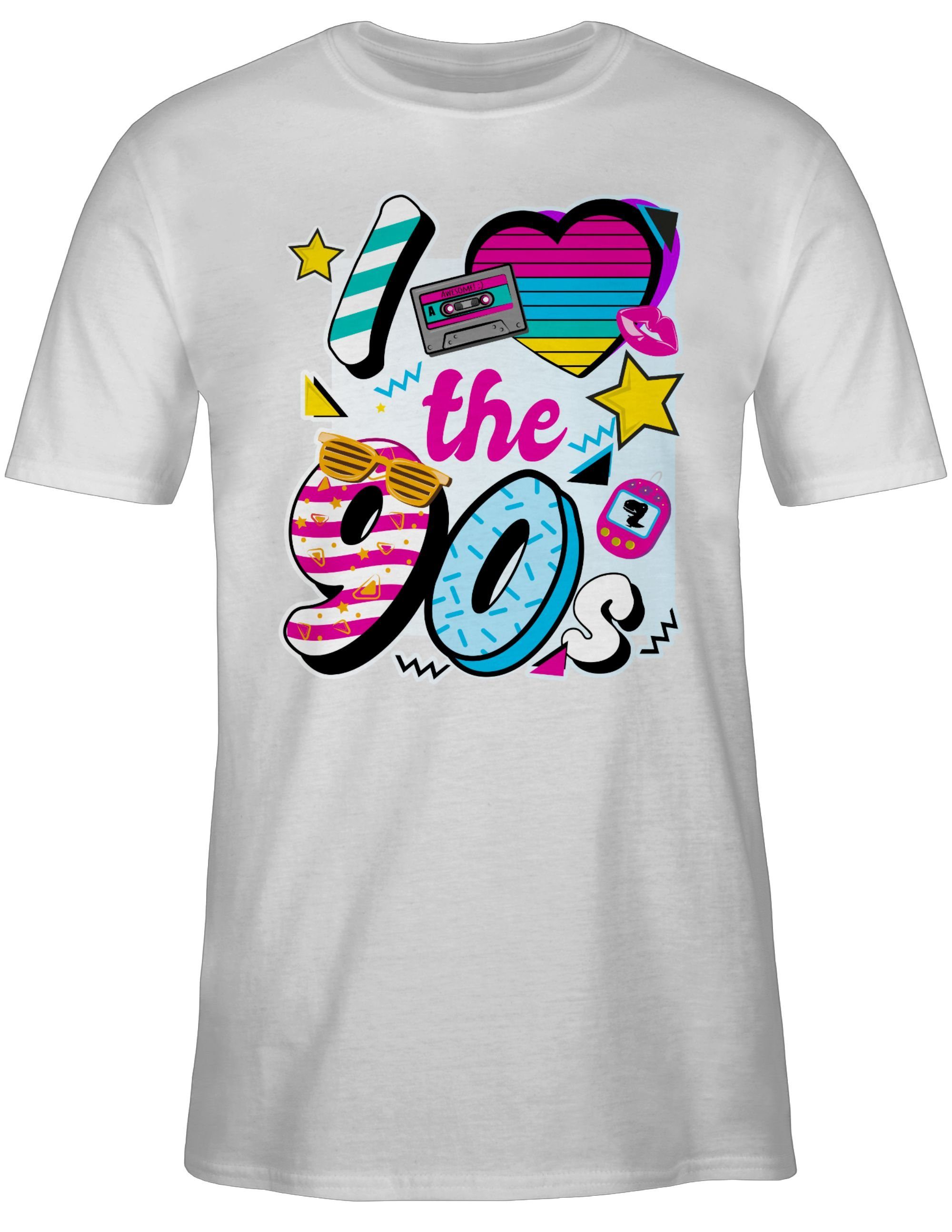 the 90s Statement love Shirtracer T-Shirt I 02 Weiß Sprüche