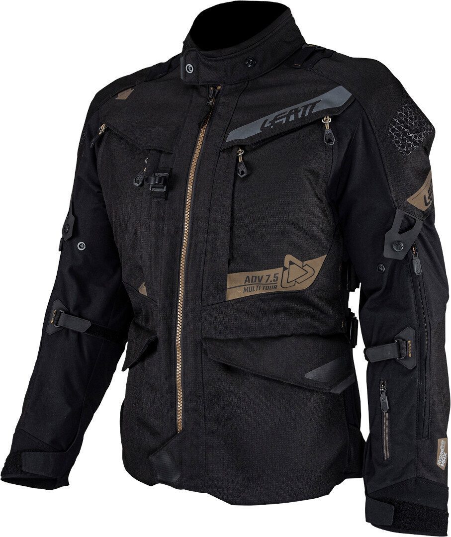 Textiljacken Für Motorradfahrer Kurze Motorradjacke Schwarz-Orange