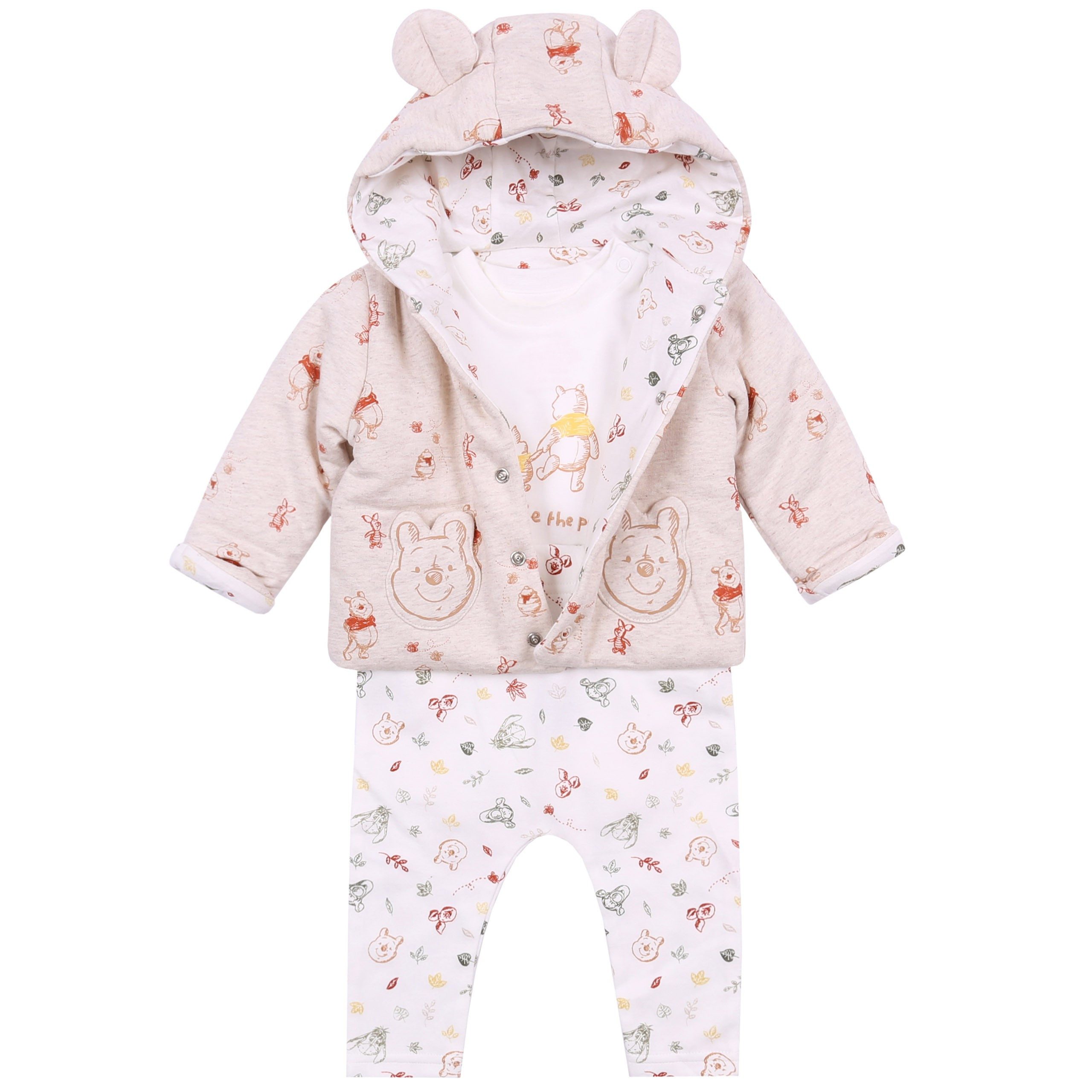 Sarcia.eu Frühchenpaket Beigefarbenes Baby-Set aus Baumwolle Pu der Bär 12-18 Monate