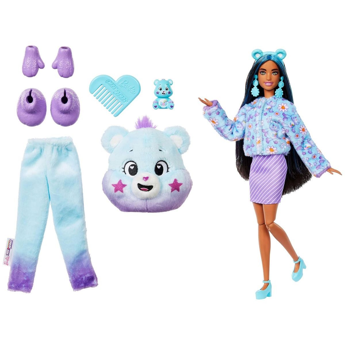 Mattel® Puppen Accessoires-Set Mattel JFV61 Barbie Glücksbärchi Puppe + Dre günstig online kaufen
