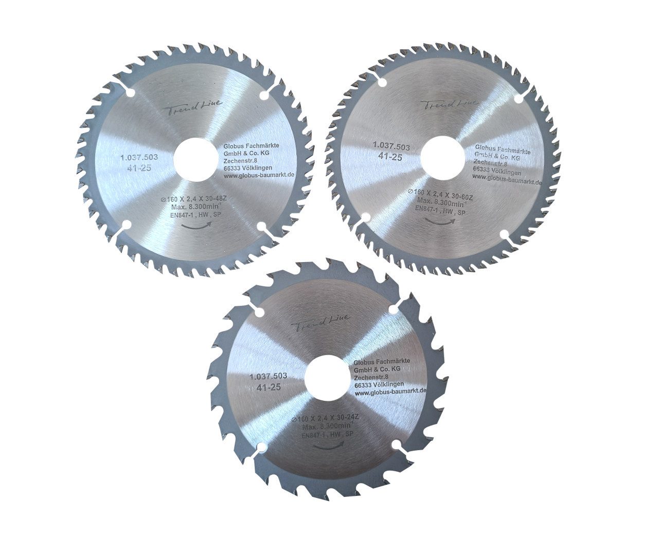 Trend Line Kreissägeblatt TrendLine Kreissägeblatt-Set Ø 160 mm Bohrung Ø 30