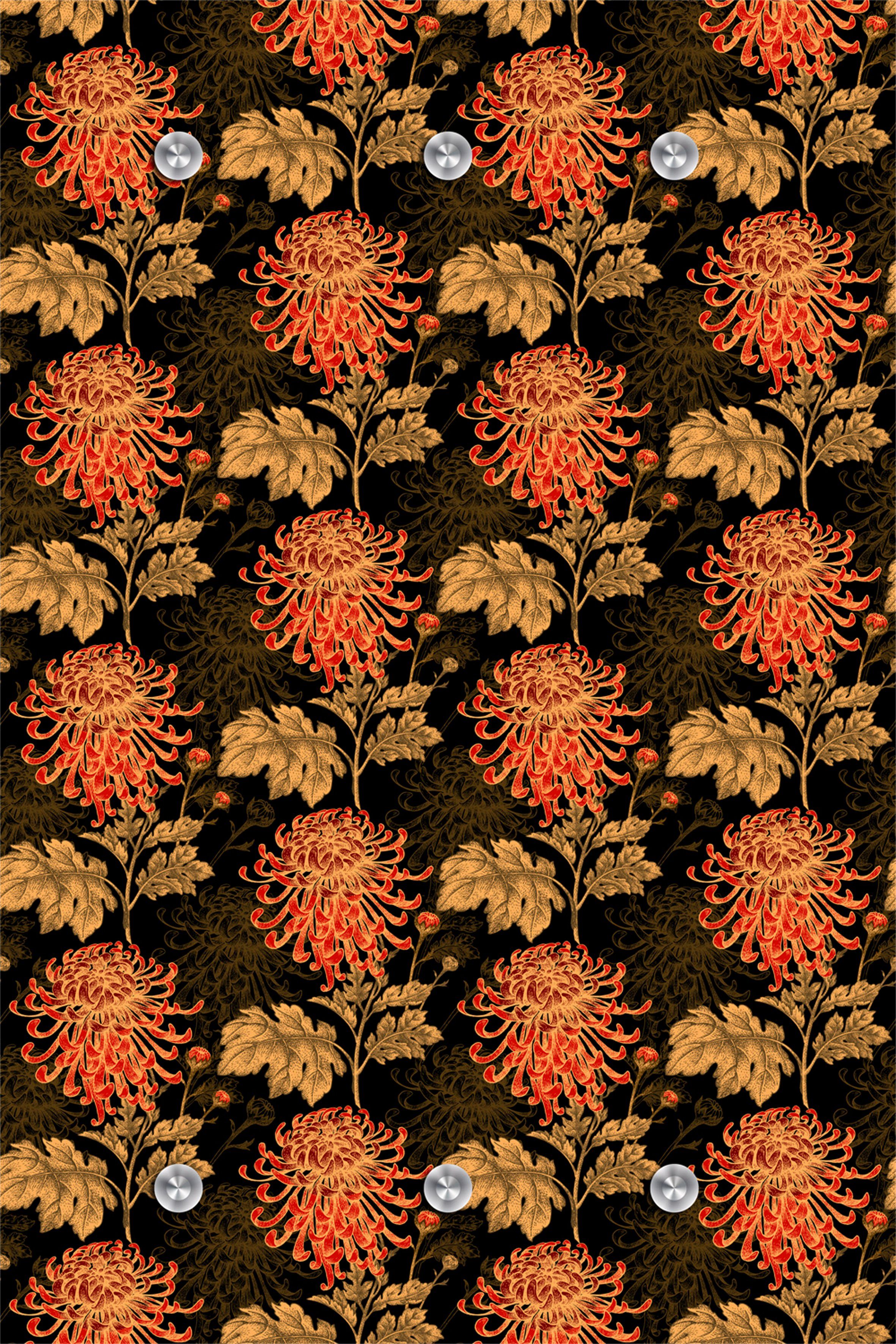 queence Garderobenleiste Blumen, mit 6 Haken, 80 x 120 cm