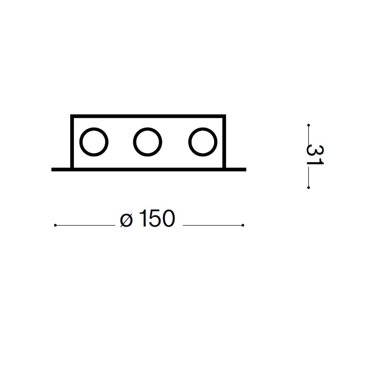 Ideal Lux Lampen-Verteiler Lampen Baldachin magnetisch rund 8-fach Ø: 15 cm, H: 3,5 cm, Weiß