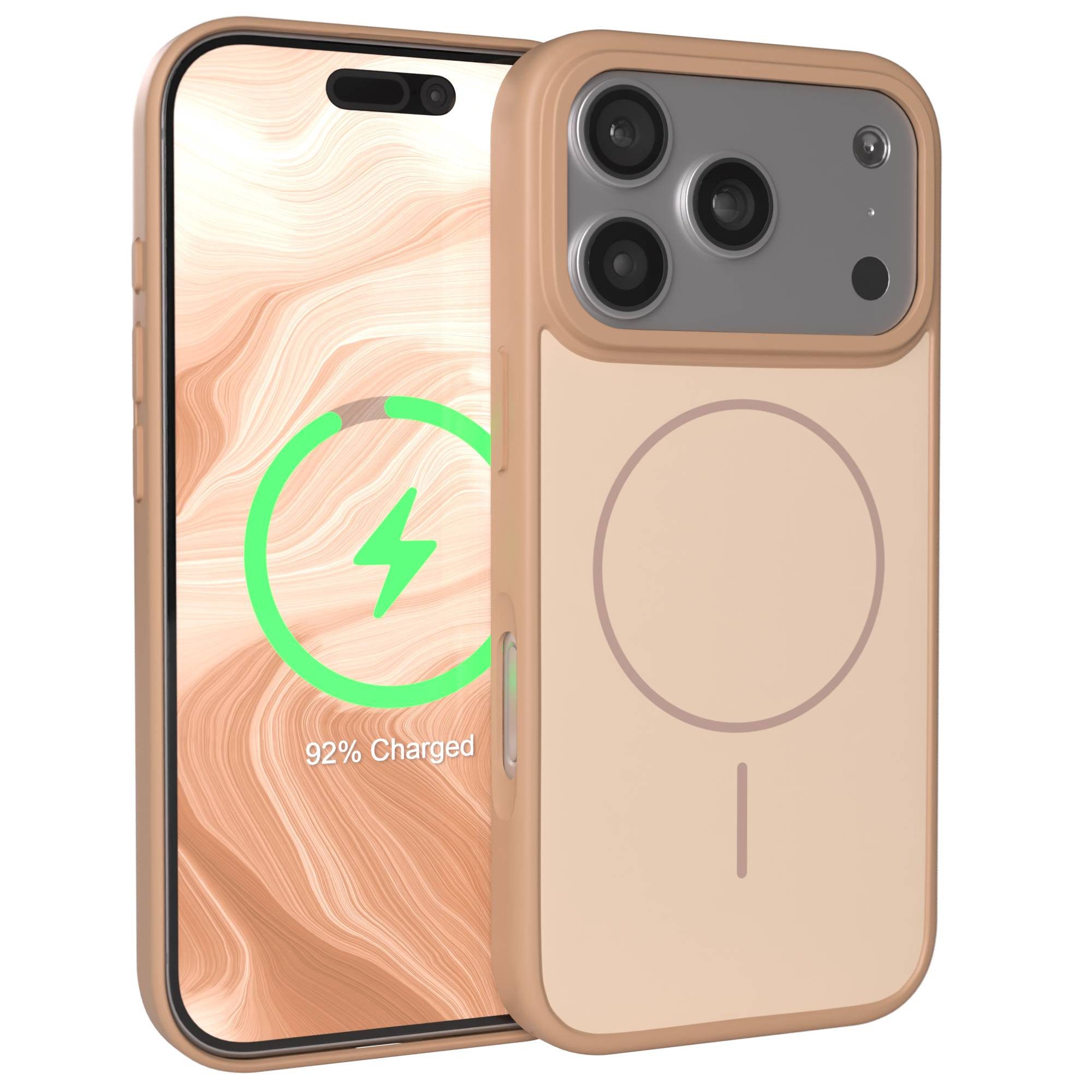 EAZY CASE Handyhülle Slim Outdoor MagSafe Case für Apple iPhone 17 Pro 6,3 Zoll, Stylisch & sicher – MagSafe Outdoor Hülle in Braun