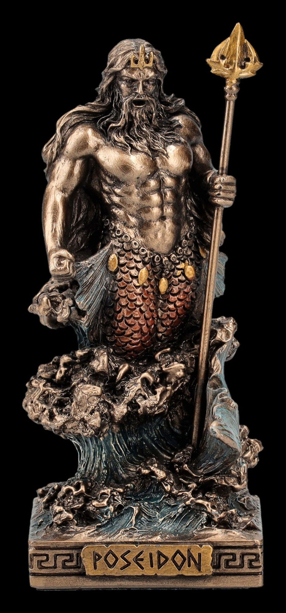 Figuren Shop GmbH Dekofigur Poseidon Figur – Griechische Gott Statue Veronese Studio 9cm Dekofigur