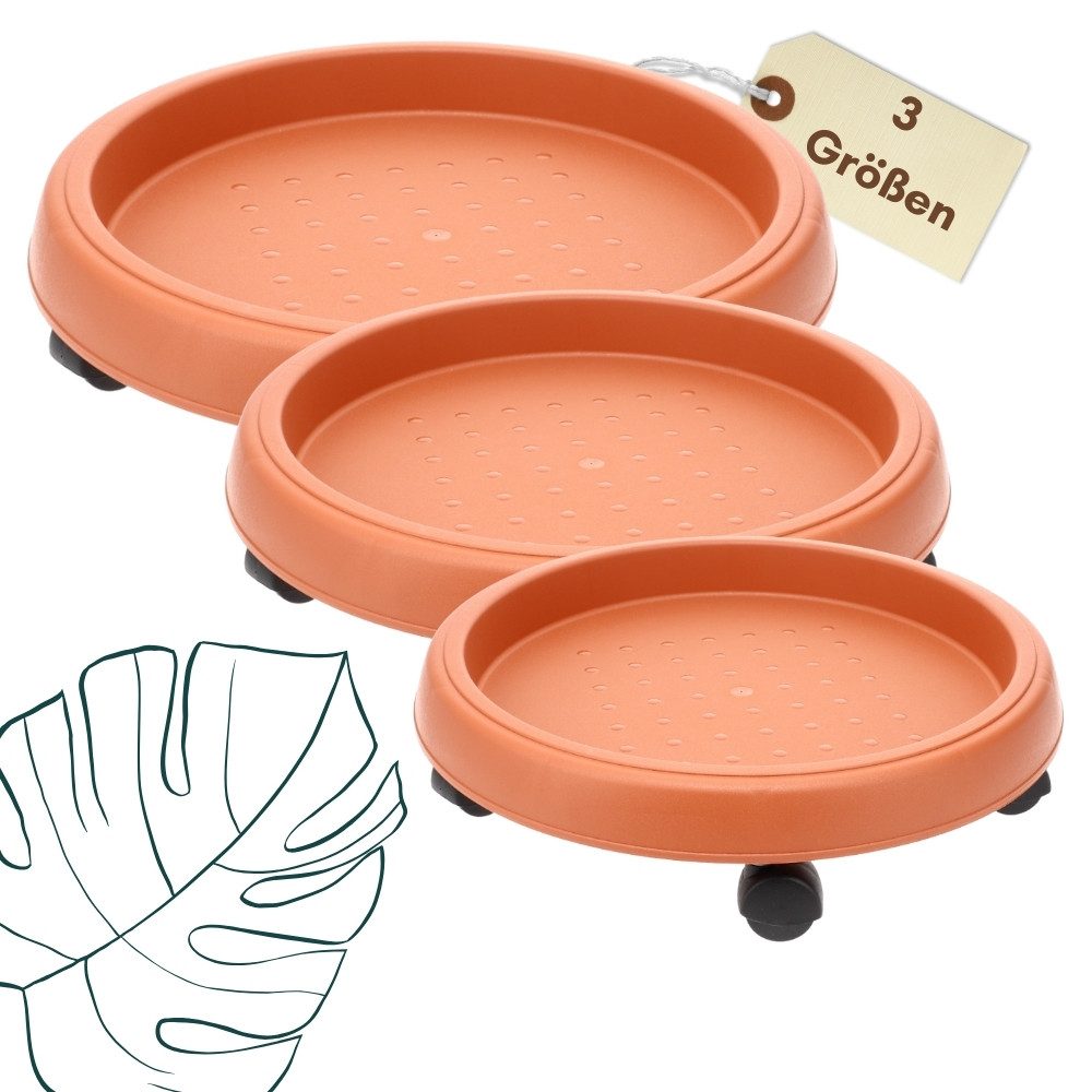 GarPet Pflanzenroller Pflanzenroller rund Rollbrett Pflanzen Blumenroller 2 günstig online kaufen