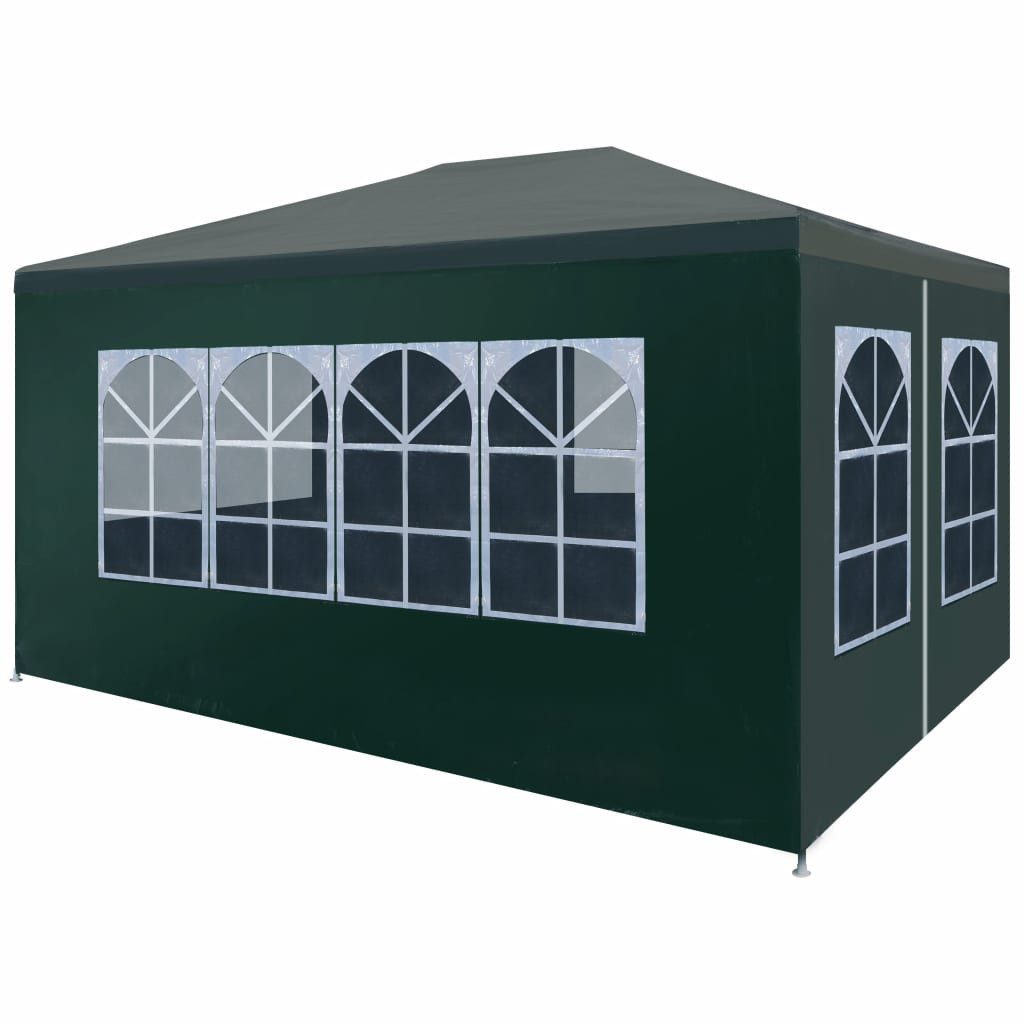 Pavillon grün - mit Seitenwände Pavillon Gartenzelt Partyzelt 3x4 m Grün