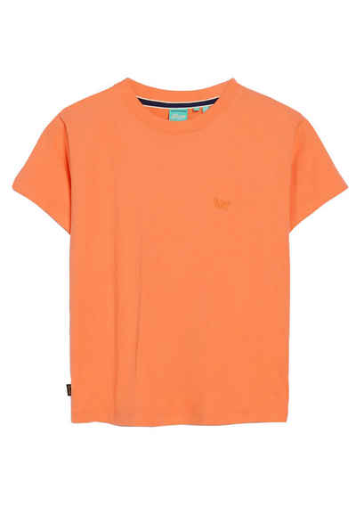 Superdry T-Shirt Superdry Damen T-Shirt ESSENTIAL LOGO 90`S T-Shirt Fusion Coral