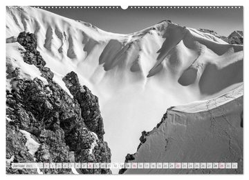 CALVENDO Wandkalender Bergpixels Schwarz-Weiße Gebirgsträume (Premium, hochwertiger DIN A2 Wandkalender 2023, Kunstdruck in Hochglanz)