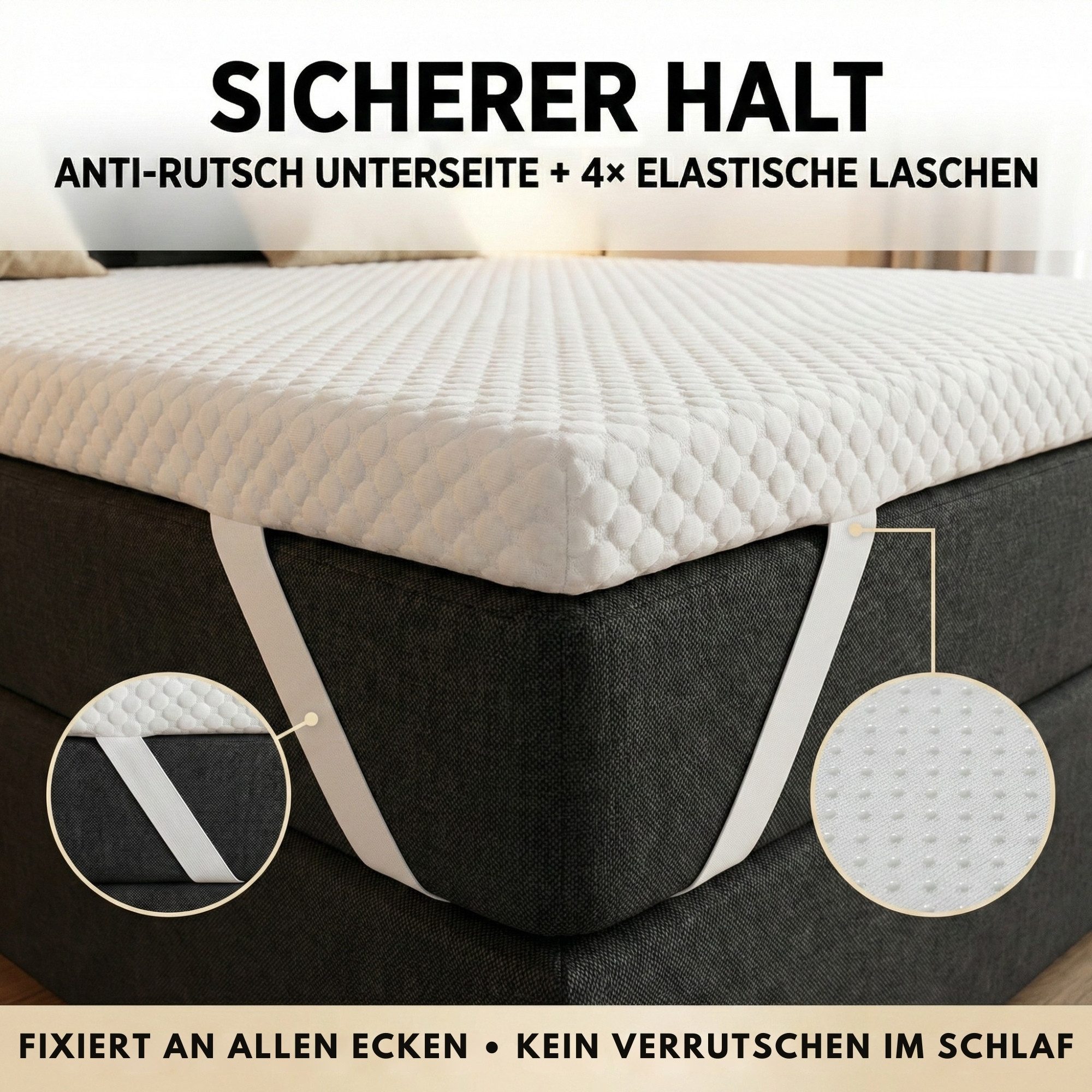 Arensberger, Topper SOFT PLUS Matratzentopper, Memory Foam, Visco 7 cm, für alle Matratzen, 7 cm hoch, Memory Schaum, (100 x 200 cm, 100x200cm), Memoryschaum, rutschfest, waschbarer Bezug, 90x200 140x200 & mehr