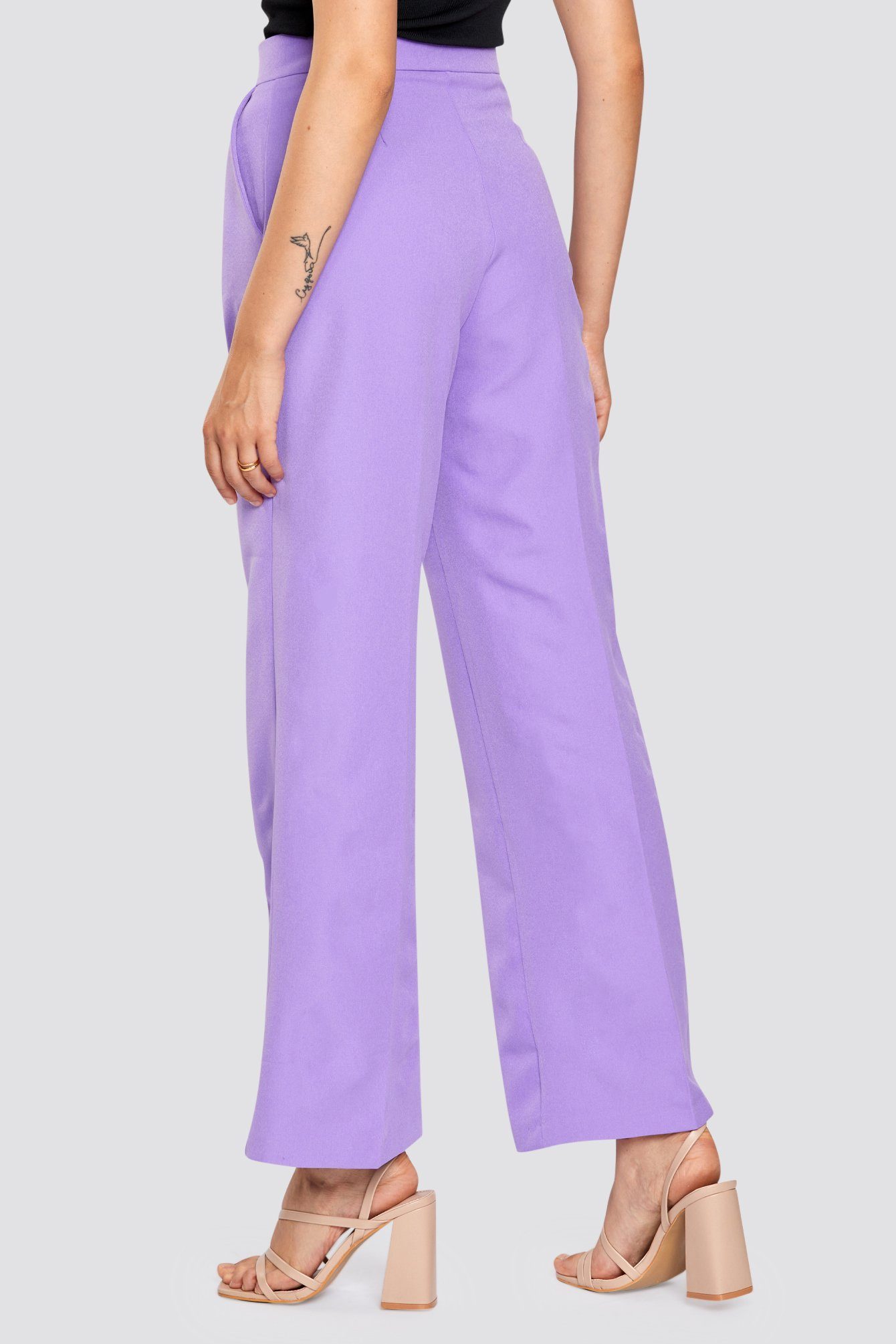 Freshlions Bügelfaltenhose Hose mit hohem Bund lila M