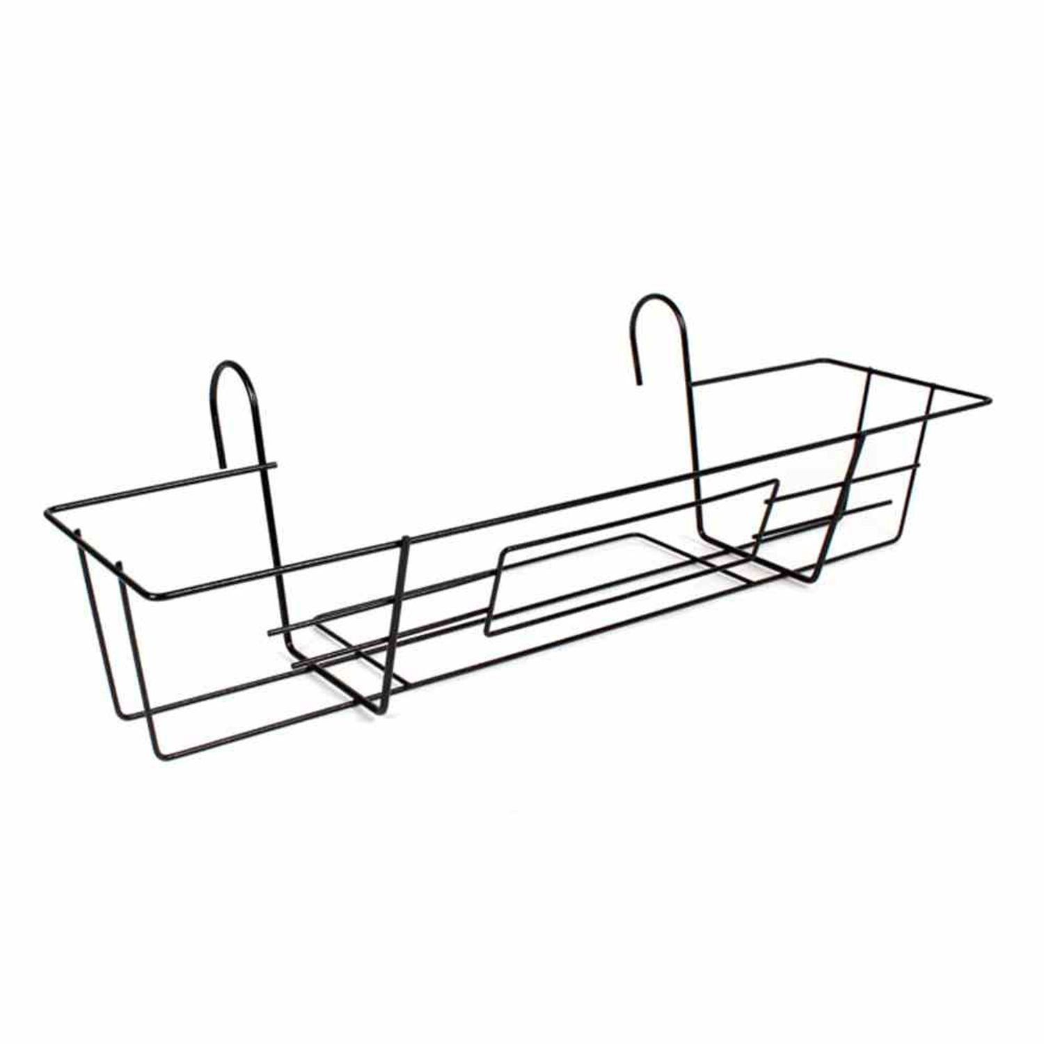 Jardifer Blumenkastenhalter Metall-Balkonkastenhalter schwarz 65 x günstig online kaufen