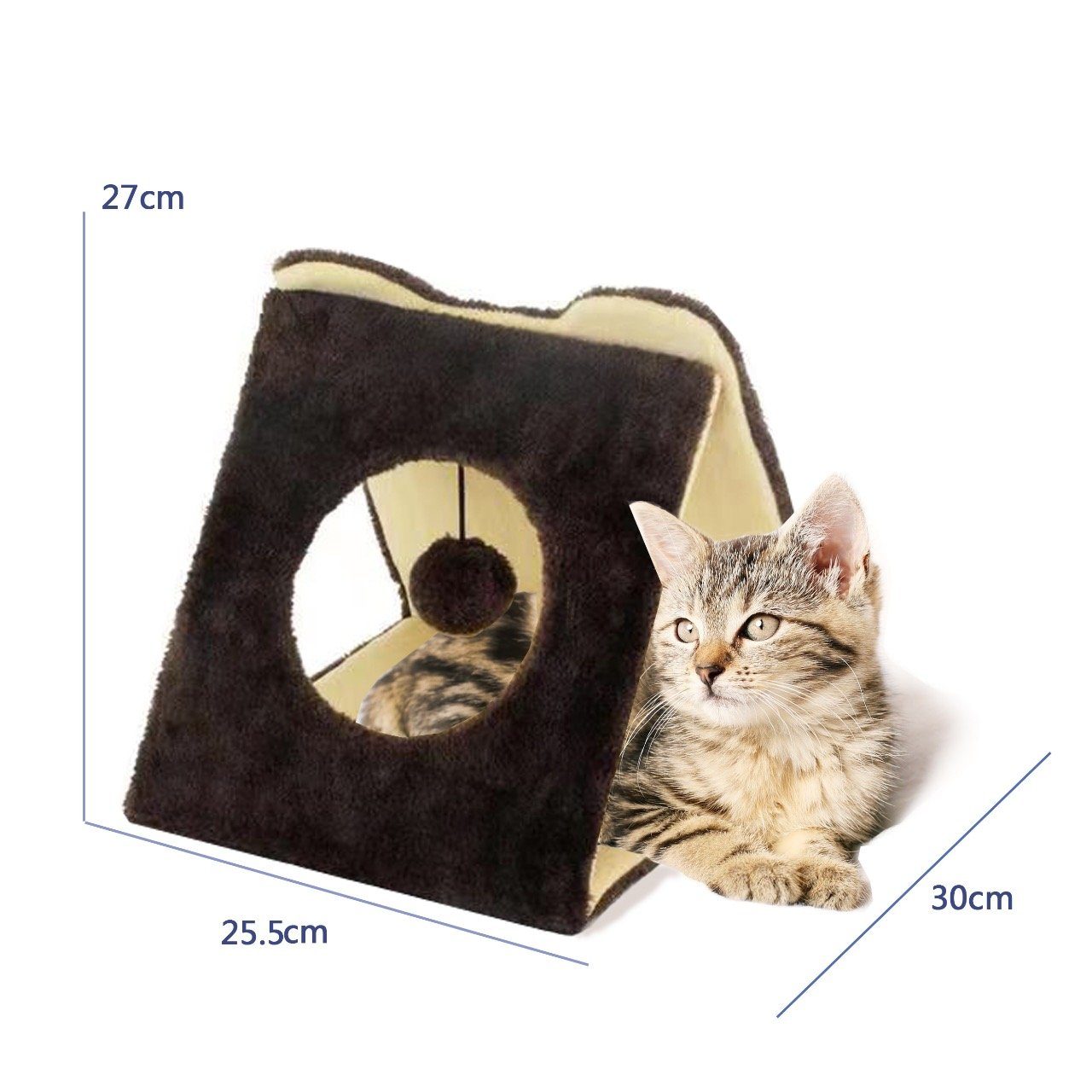 PeTraum Tier-Intelligenzspielzeug 2-in-1 Katzenspielzeug Set, Katzenzauberstab und Kratzbrett, Sisal