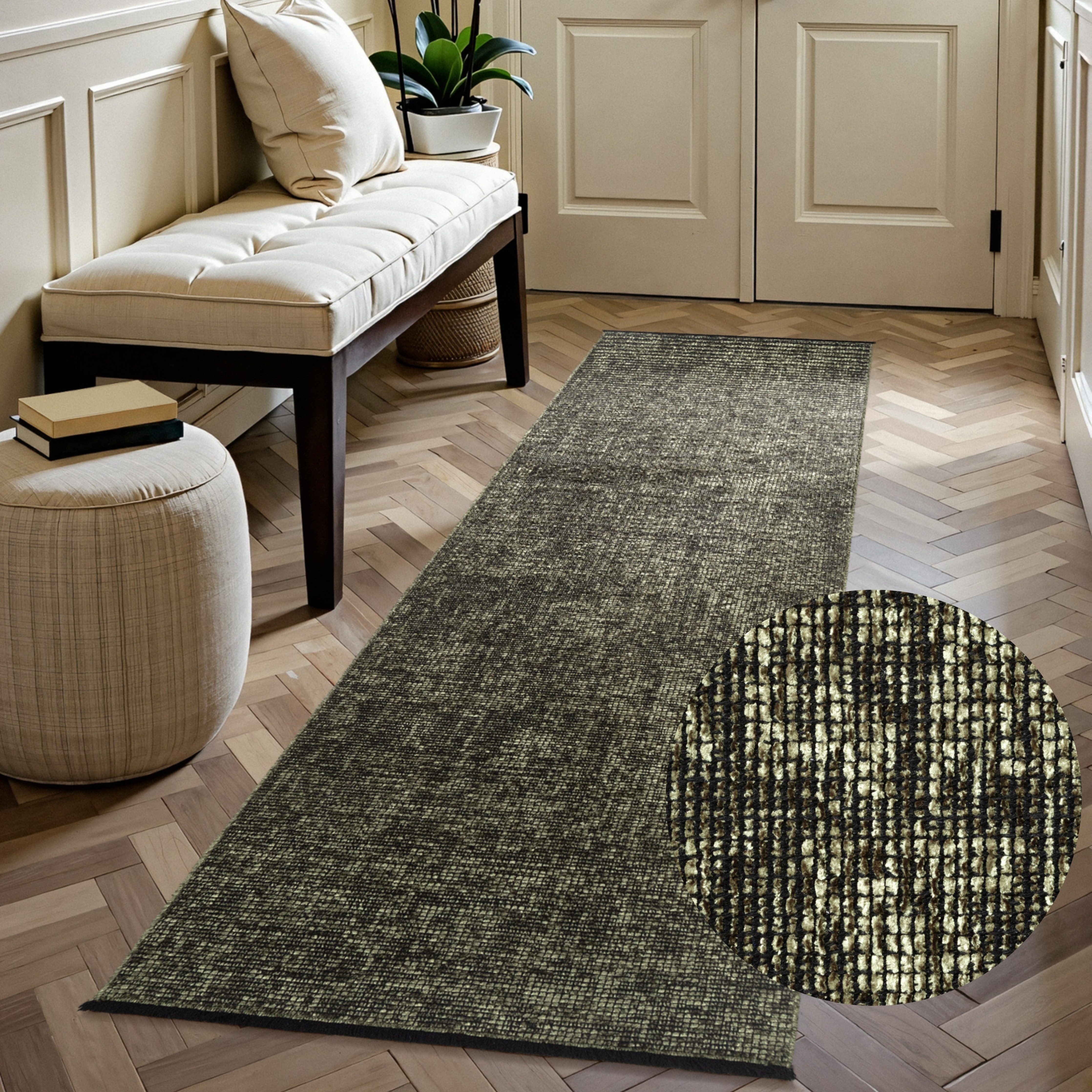 ELLE DECORATION Teppich Prisma, rechteckig, Höhe: 5 mm, Glanz-Effekt, Karo Design, Kachel-Optik, Wohnzimmer, Schlafzimmer,Flur