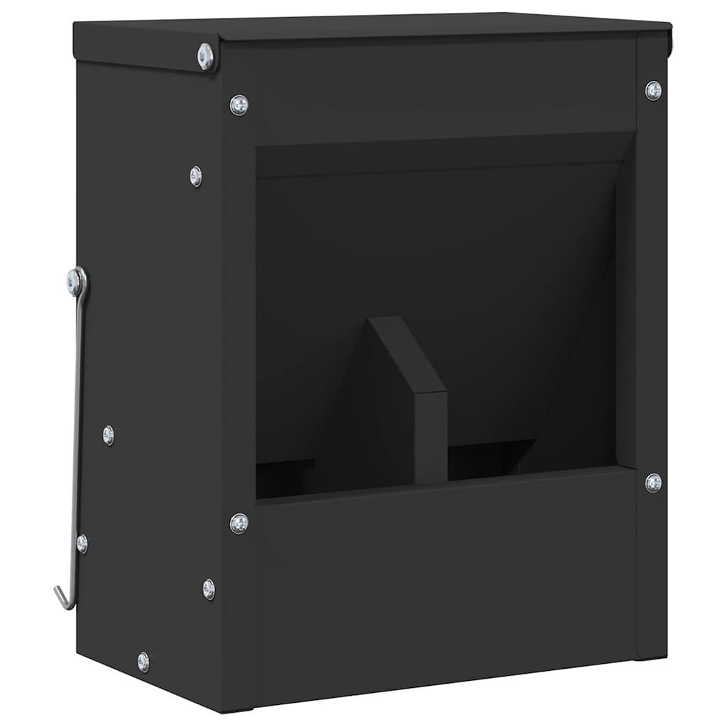 vidaXL Futterspender Kaninchenfütterer Schwarz 20 x 12,5 x 25 cm 3 kg