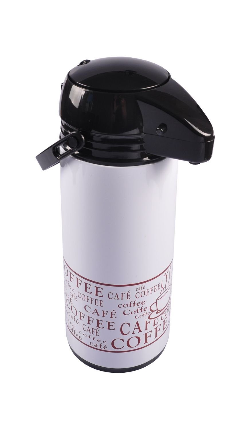 BURI Kanne Pump Thermokanne 1,9L Kaffeekanne Pumpkanne Isolierkanne