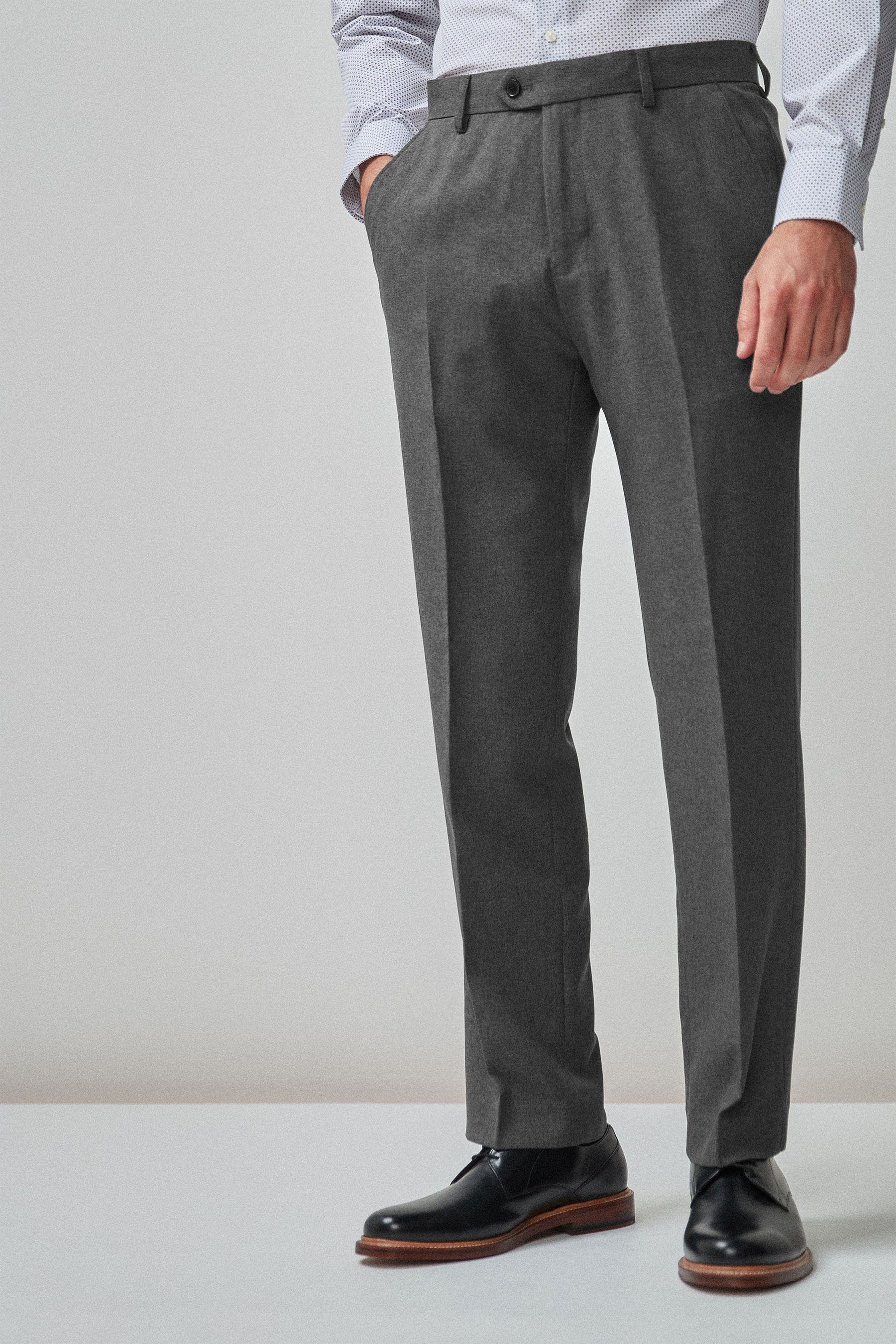 Next Stretch-Hose Hose mit schlichter Vorderseite, Maschinenwäsche (1-tlg) Grey