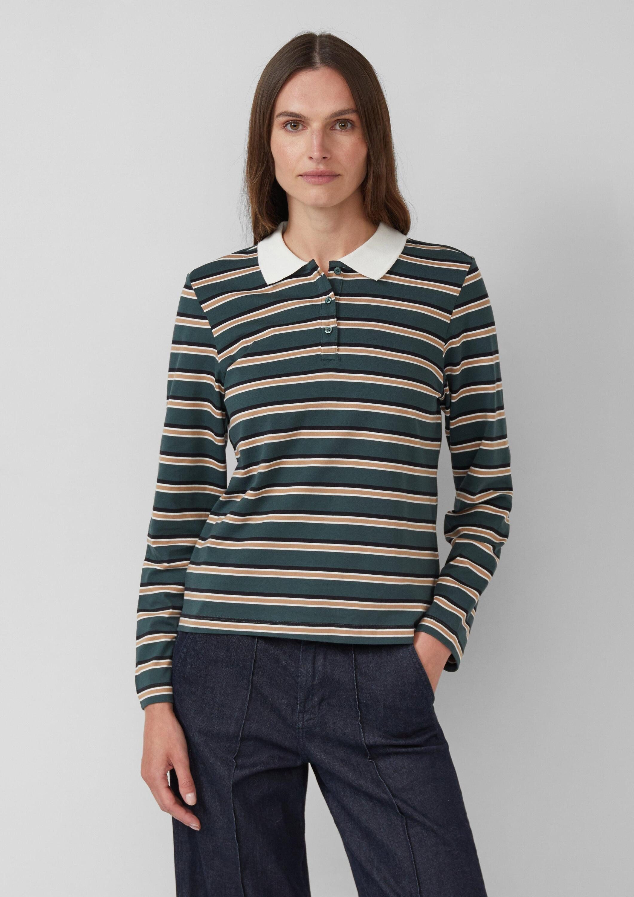 Langarmshirt Polo-Shirt