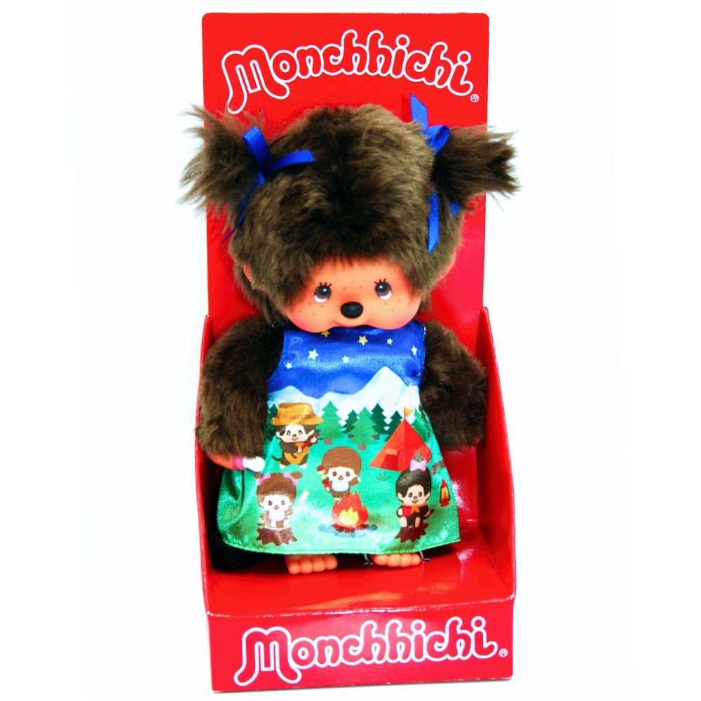 Monchhichi Plüschfigur Mädchen im Lagerfeuerkleid 20 cm Monchhichi Puppe Fa günstig online kaufen