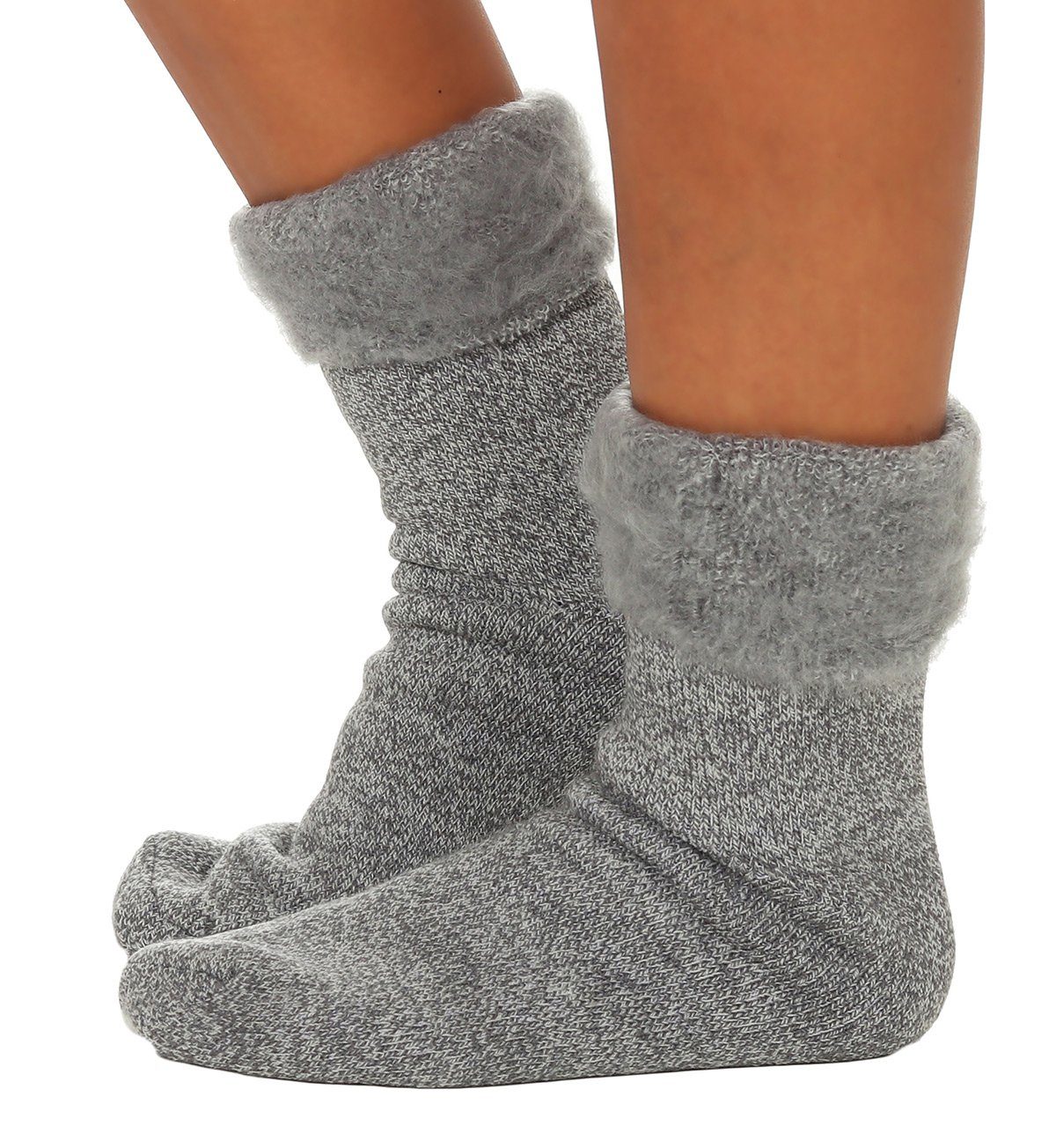 CLEO STYLE Thermosocken Thermo Socken 23 Hellgrau 43-46 günstig online kaufen
