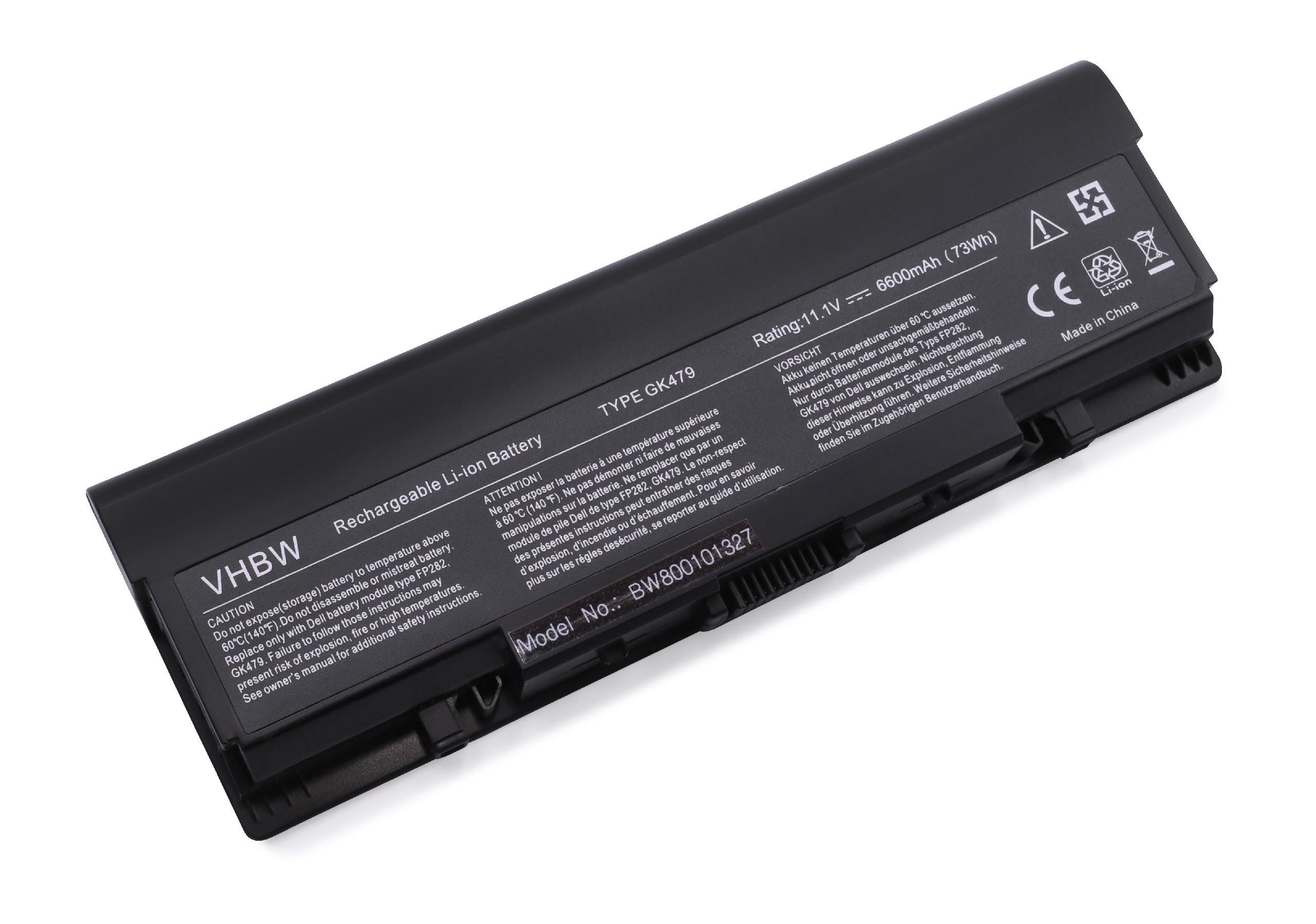 vhbw Ersatz für Dell 312-0504, 312-0513, 312-0518, 312-0520, 312-0575, Laptop-Akku 6600 mAh | Notebook-Akkus