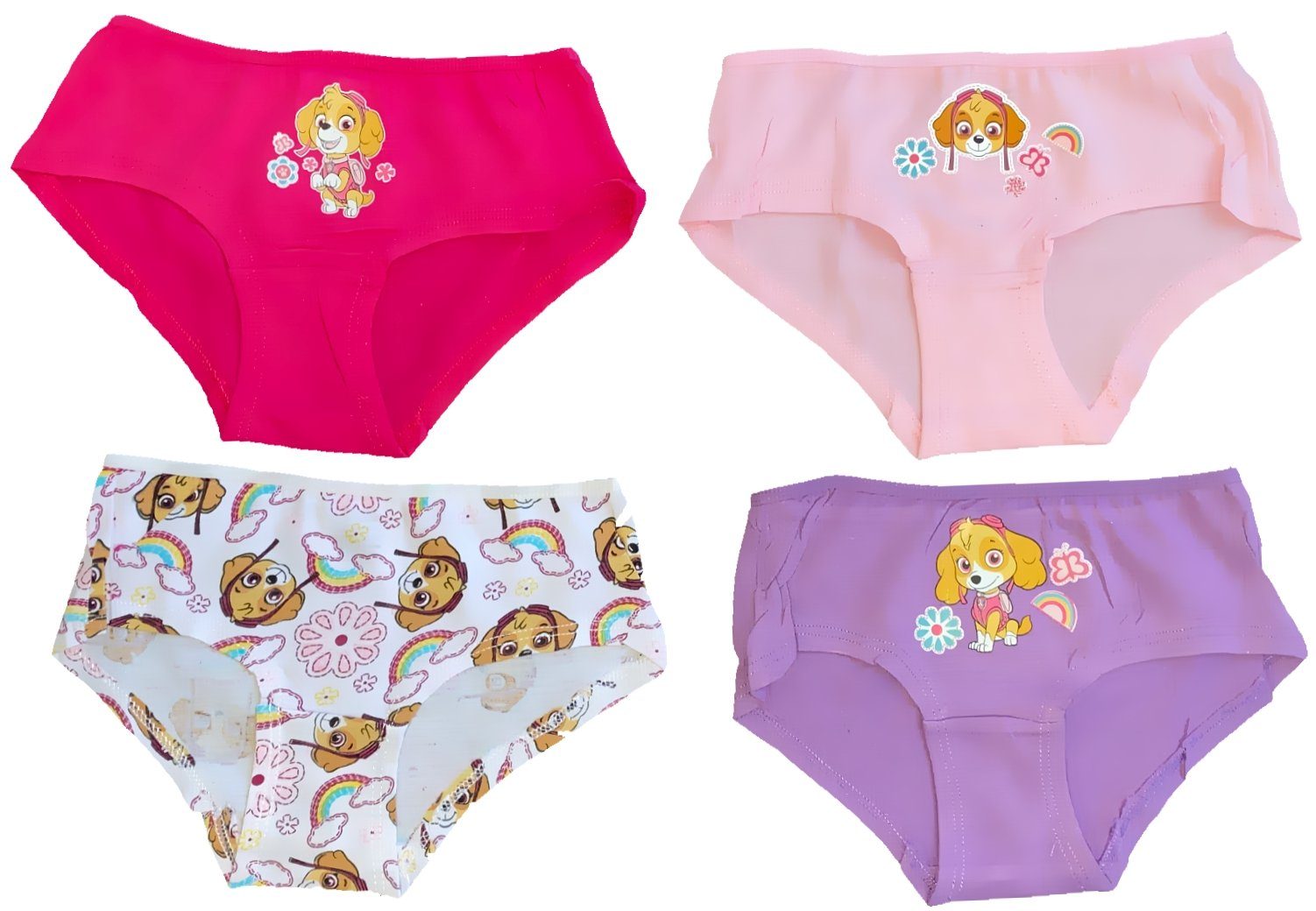 PAW PATROL Boxer 4x PAW PATROL Slips Mädchen Unterhosen Slips Schlüpfer
