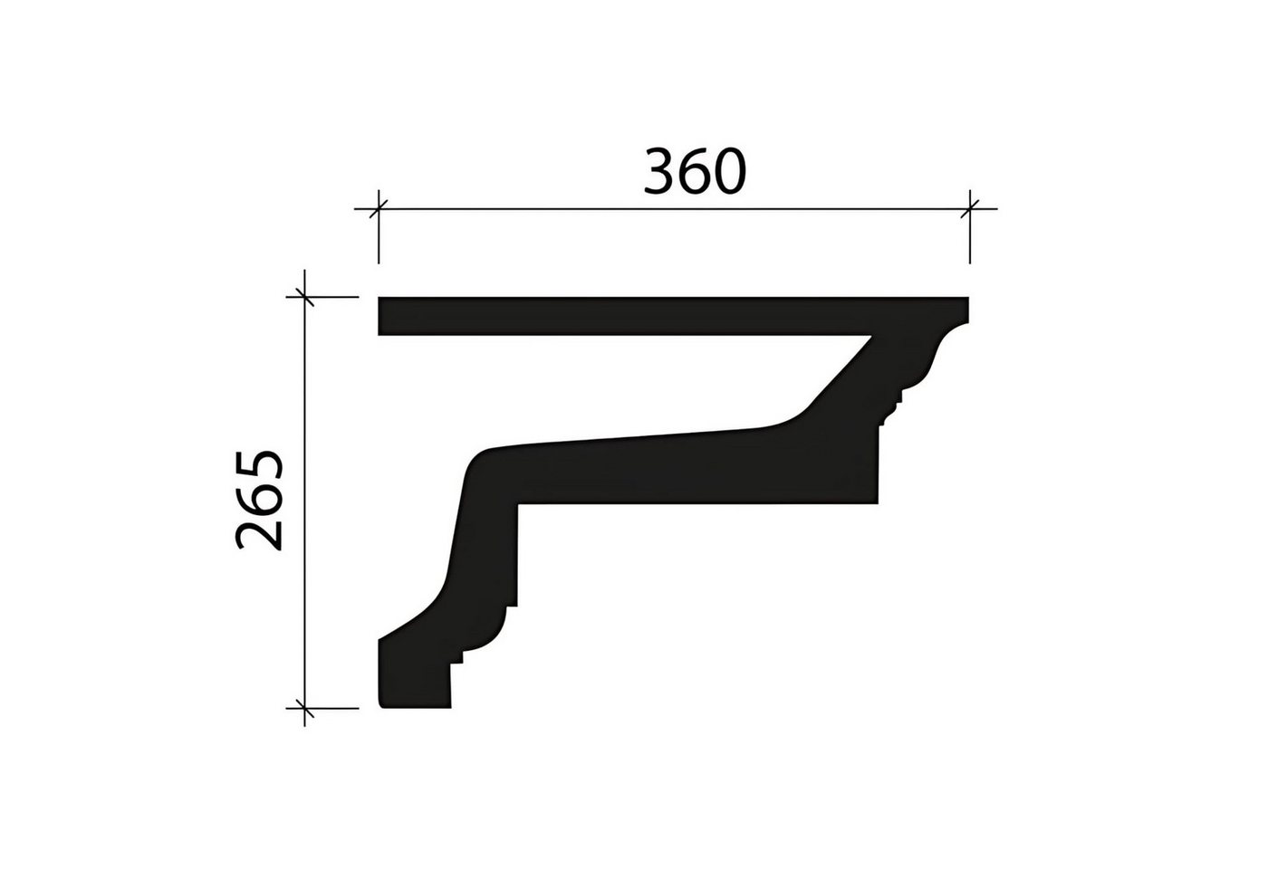 Thumbnail - Profhome Eckprofil 1 MUSTERSTÜCK S-401103 20 cm MUSTER der Eckleiste Fassadenprofil (1 MUSTERSTÜCK, Produktmuster, 1-St....