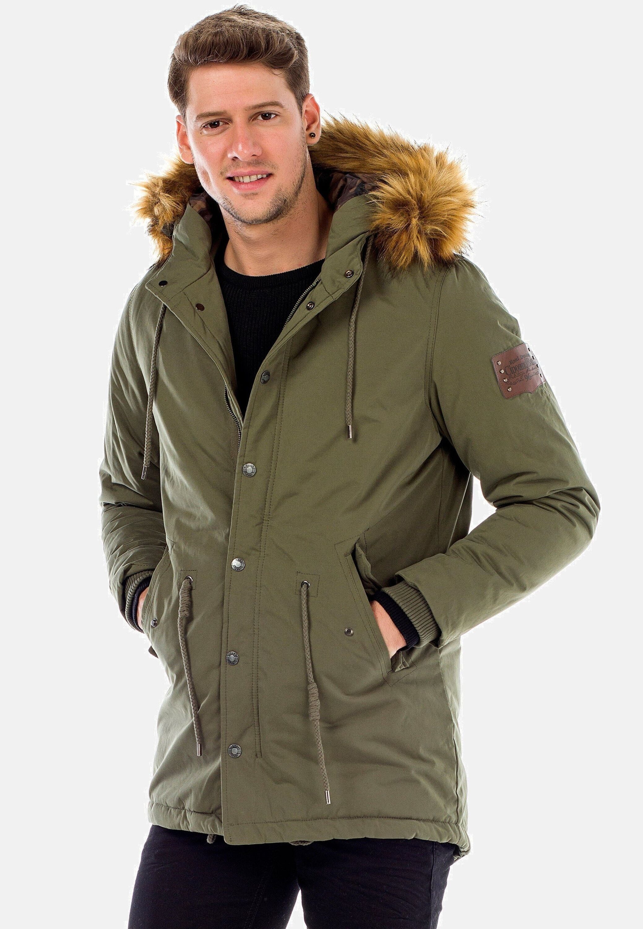 Cipo & Baxx Winterjacke Jacke mit Kordelzug zur Taillierung, CM150