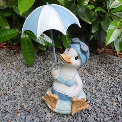 Aspinaworld Gartenfigur Enten Figur mit Schirm 11 cm