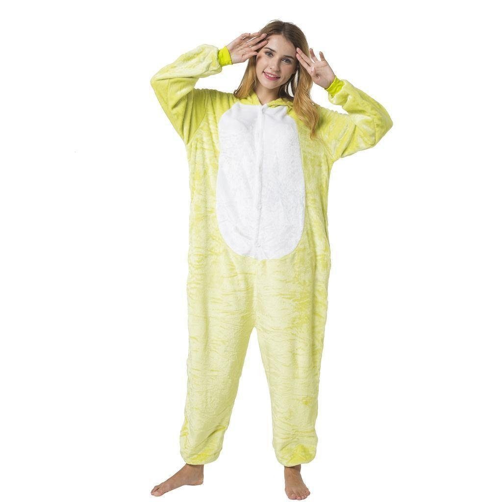 Katara Partyanzug Waldtiere Jumpsuit Kostüm Overall Erwachsene S-XL, Karneval - Kostüm, Kigurumi - Frosch hellgrün XL (175-185cm)