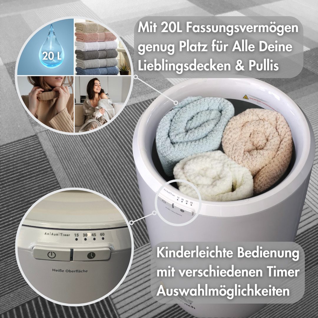 Winch Heizstrahler Wellness Handtuchwärmer, Handtücher, Decken & Kleidung, aus Bambus, Netzbetrieben