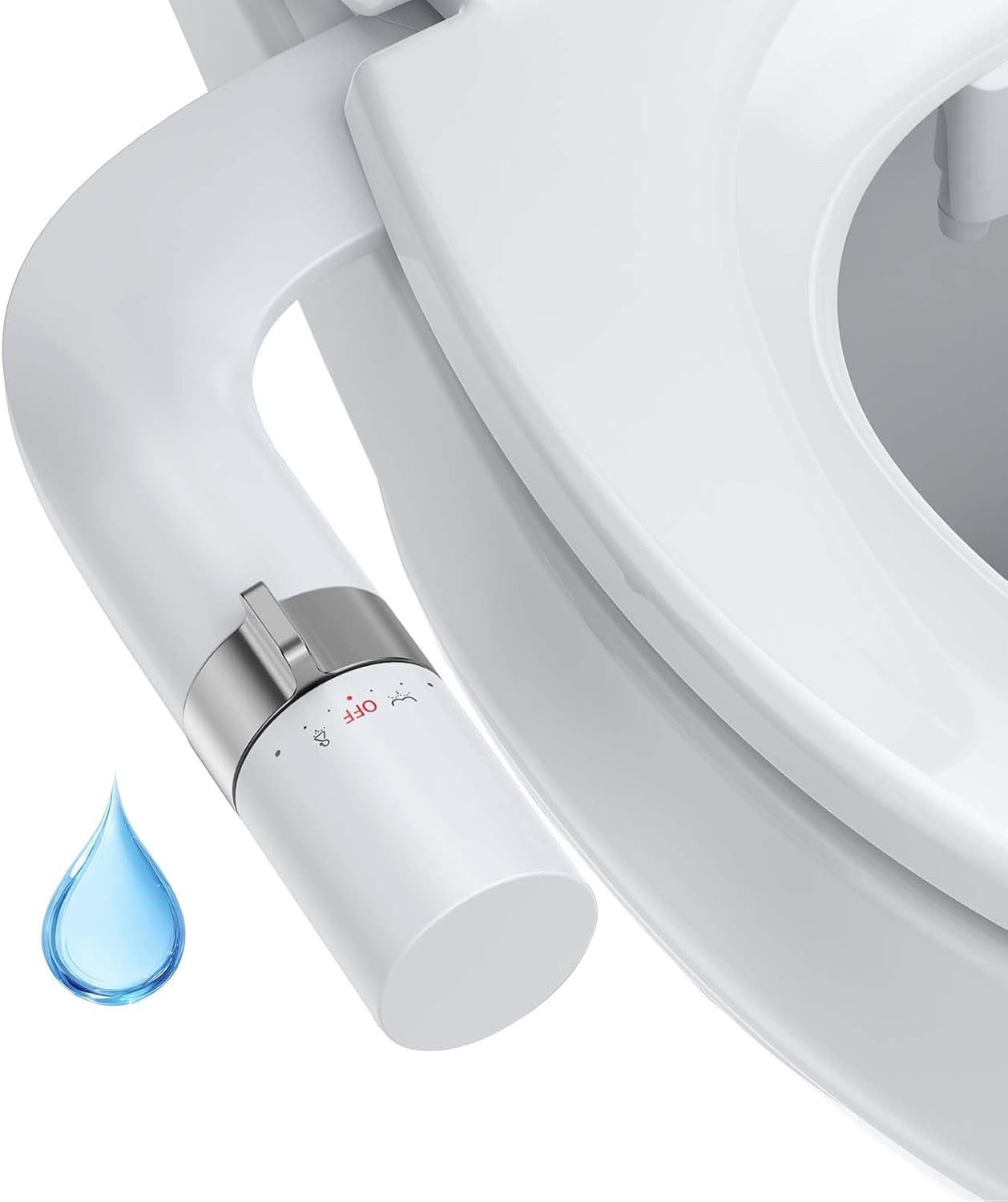 GarveeMore Bidet Bidet Attachment, Front and Rear Cleaning, Adjustable Pressure Switch