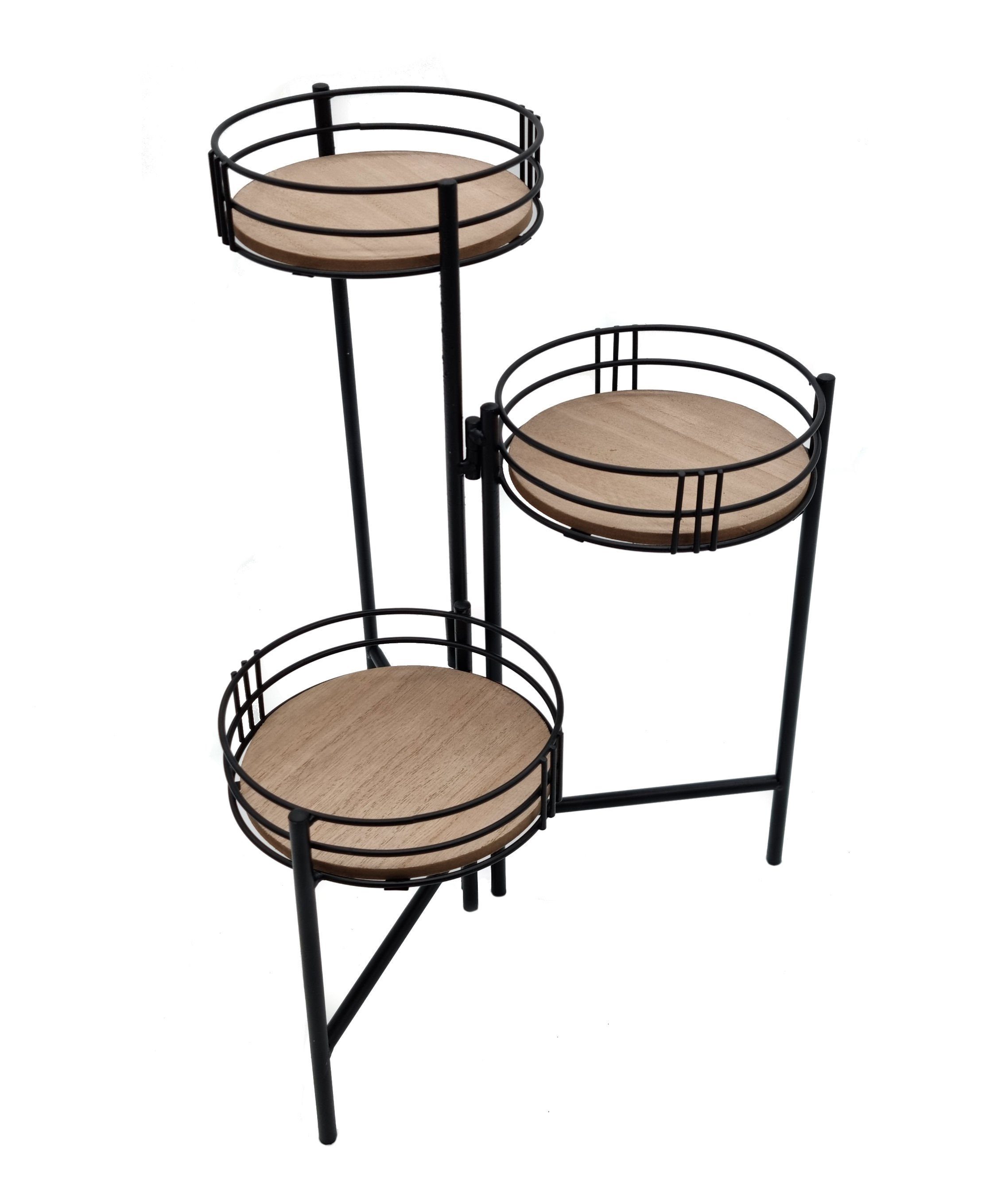 Spetebo Blumenständer Metall Blumentopfständer schwarz - 40 x 32 cm (Stück, günstig online kaufen