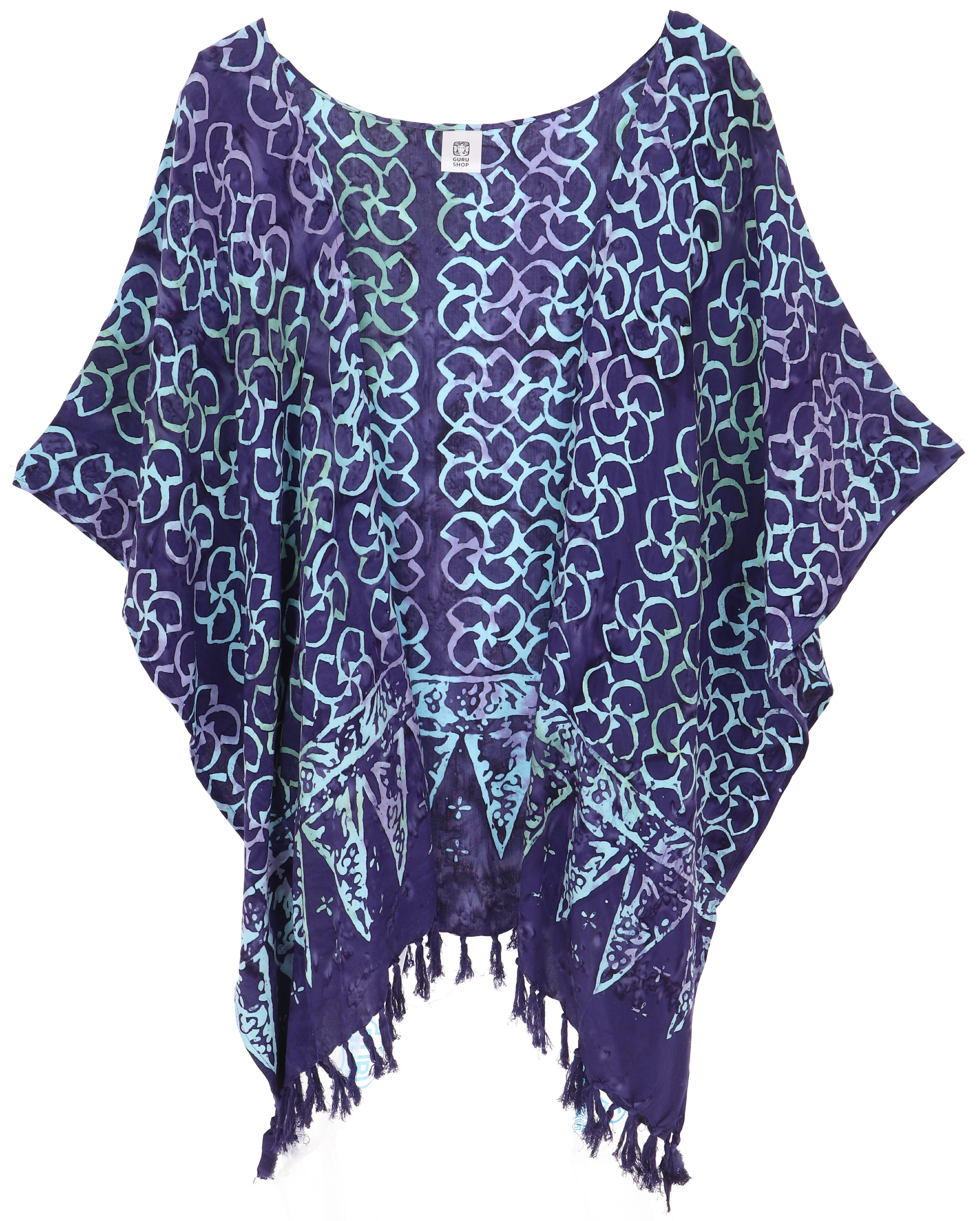 Guru-Shop Kimono Kurzer farbenfroher Sommer Kimono, günstig online kaufen