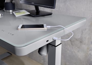 möbelando Schreibtisch LIFT (mit 2 USB-Ports), cm