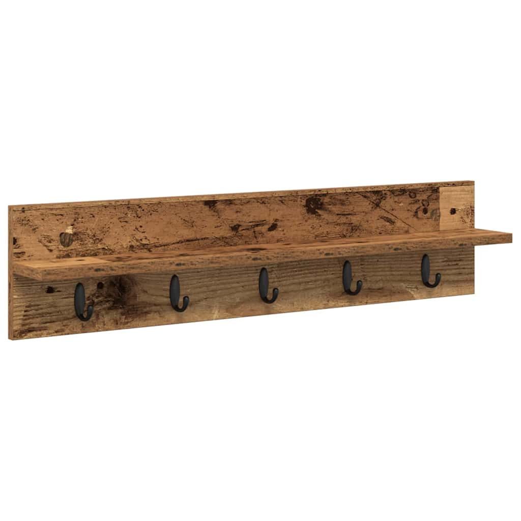 vidaXL Regal Wandmontierter nachttisch Wandhalterung Altholz Holzwerkstoff, 1-tlg.