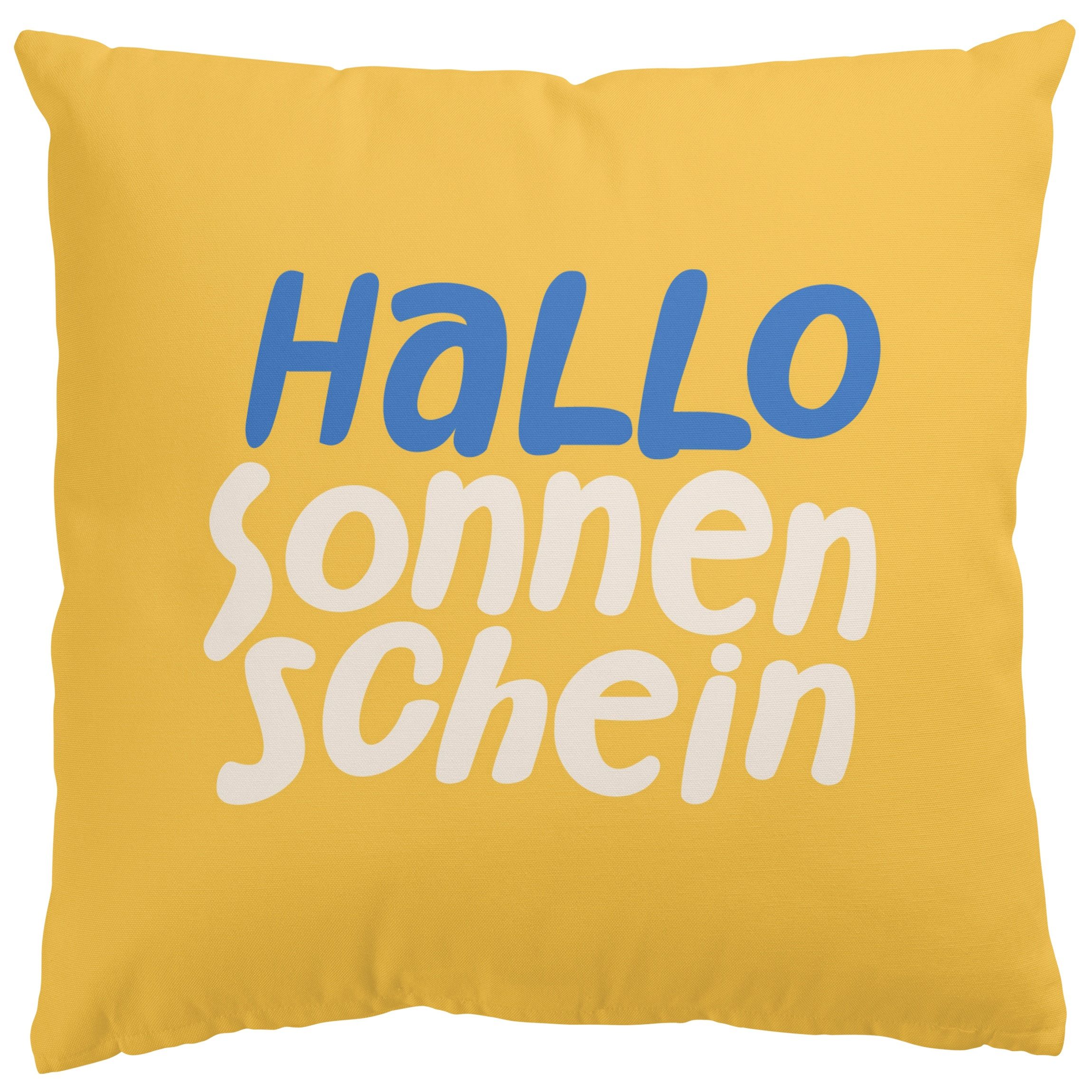 Bilderdepot24 Dekokissen drinnen Kissenhülle/ Sofakissen/ Zierkissen gelb Sprüche, Bezug mit / ohne Füllung Zierkissen Outdoor Sofa Bett