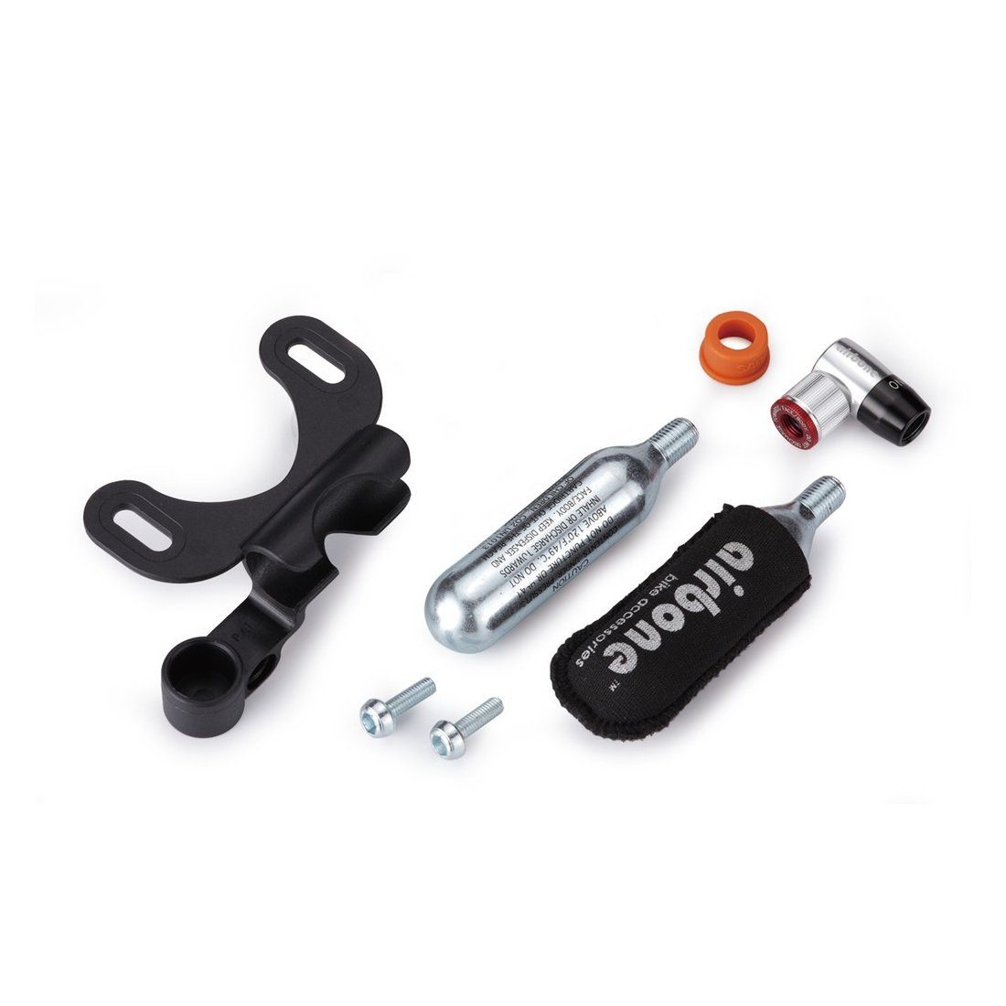 Luftpumpe Kartuschen Pumpe Co² Airbone 31mm, inkl. 2x 16g Kartusche u Halter