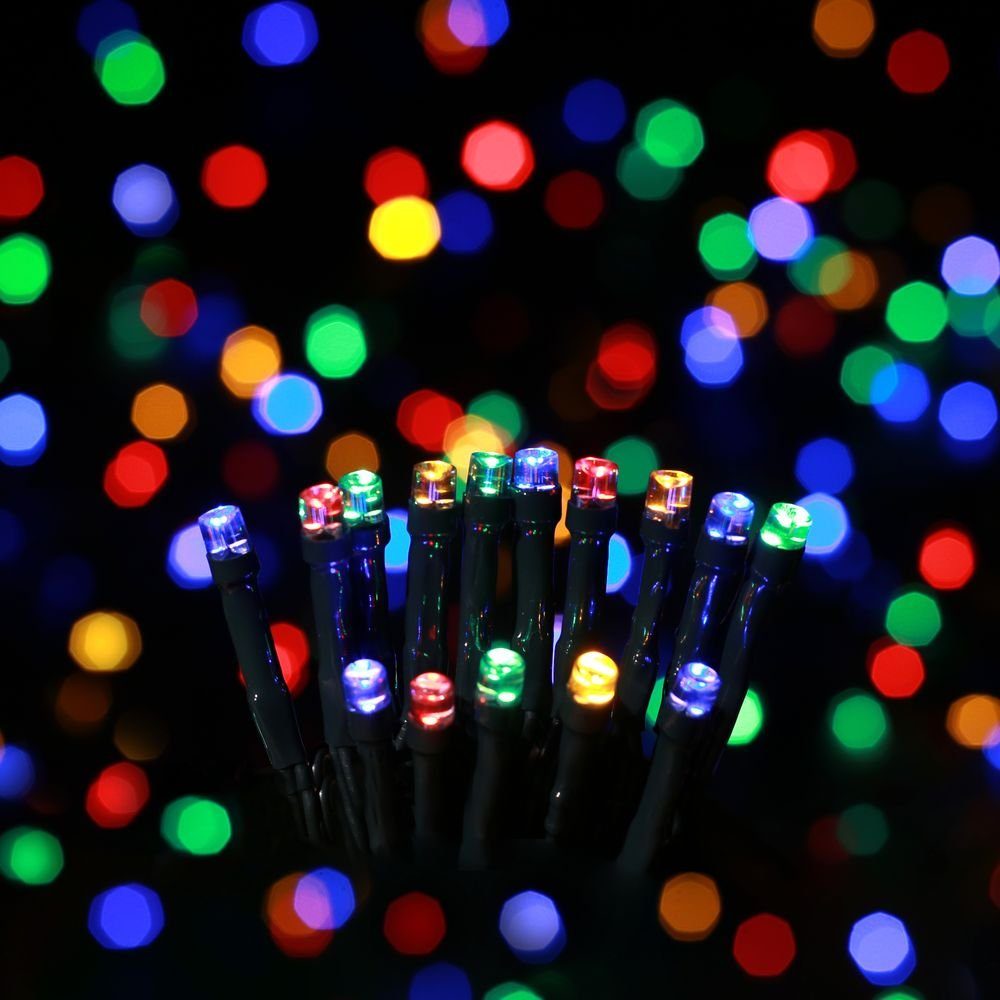 Kunstbaum LED Lichterkette mit grünem Kabel 360-flammig Farbwechsel oder Warmwei, STAR TRADING, Lichterketten für den Innenbereich