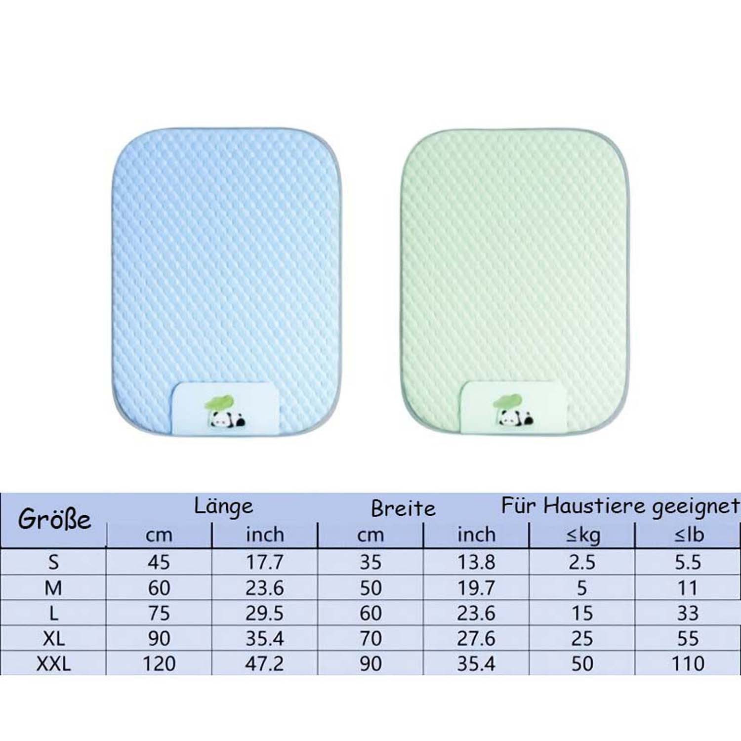 Srvillg Hundematte Eiskühl-Seidenfaser-Gewebe, atmungsaktive Kühlmatte für Haustiere