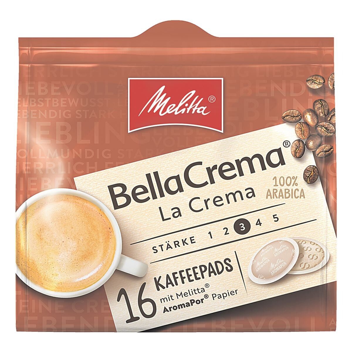 Melitta Kaffee Mild und harmonisch, 16 Pads