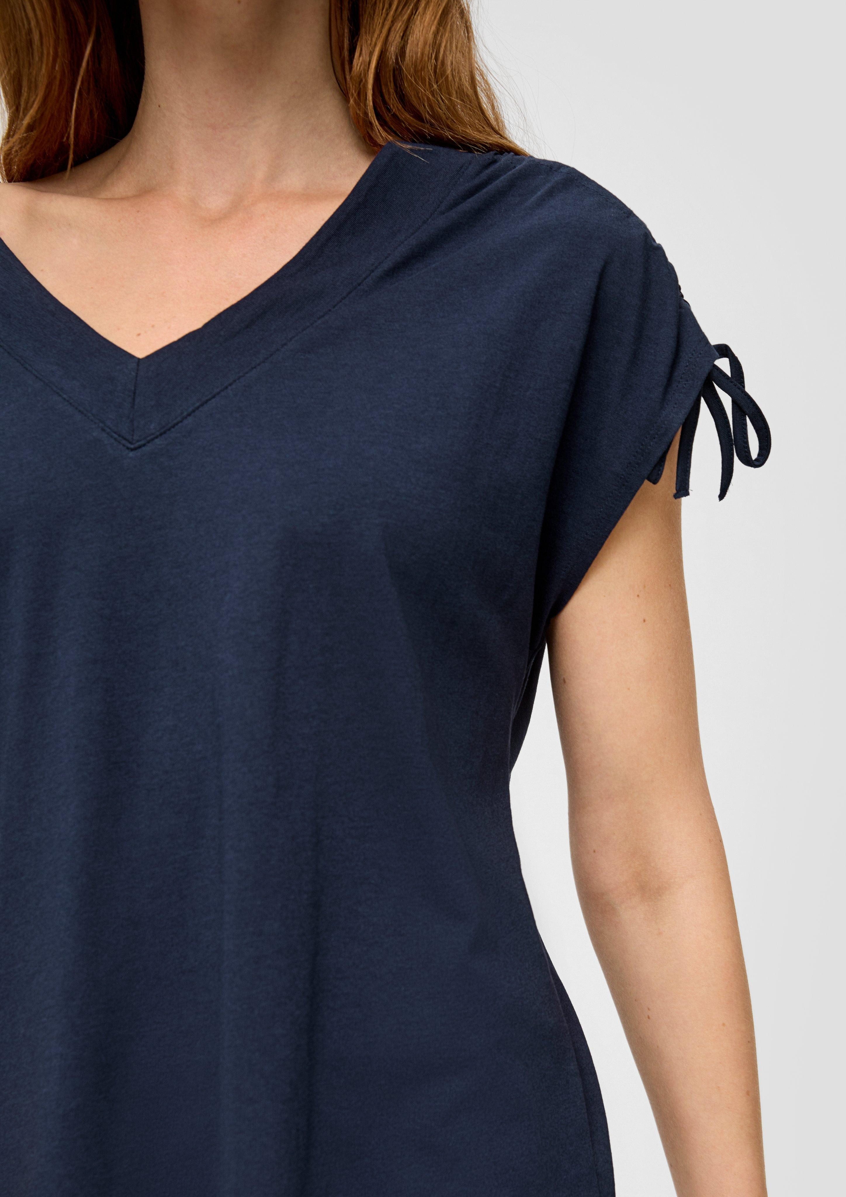 s.Oliver Kurzarmshirt Ärmelloses Shirt mit Bindedetails günstig online kaufen